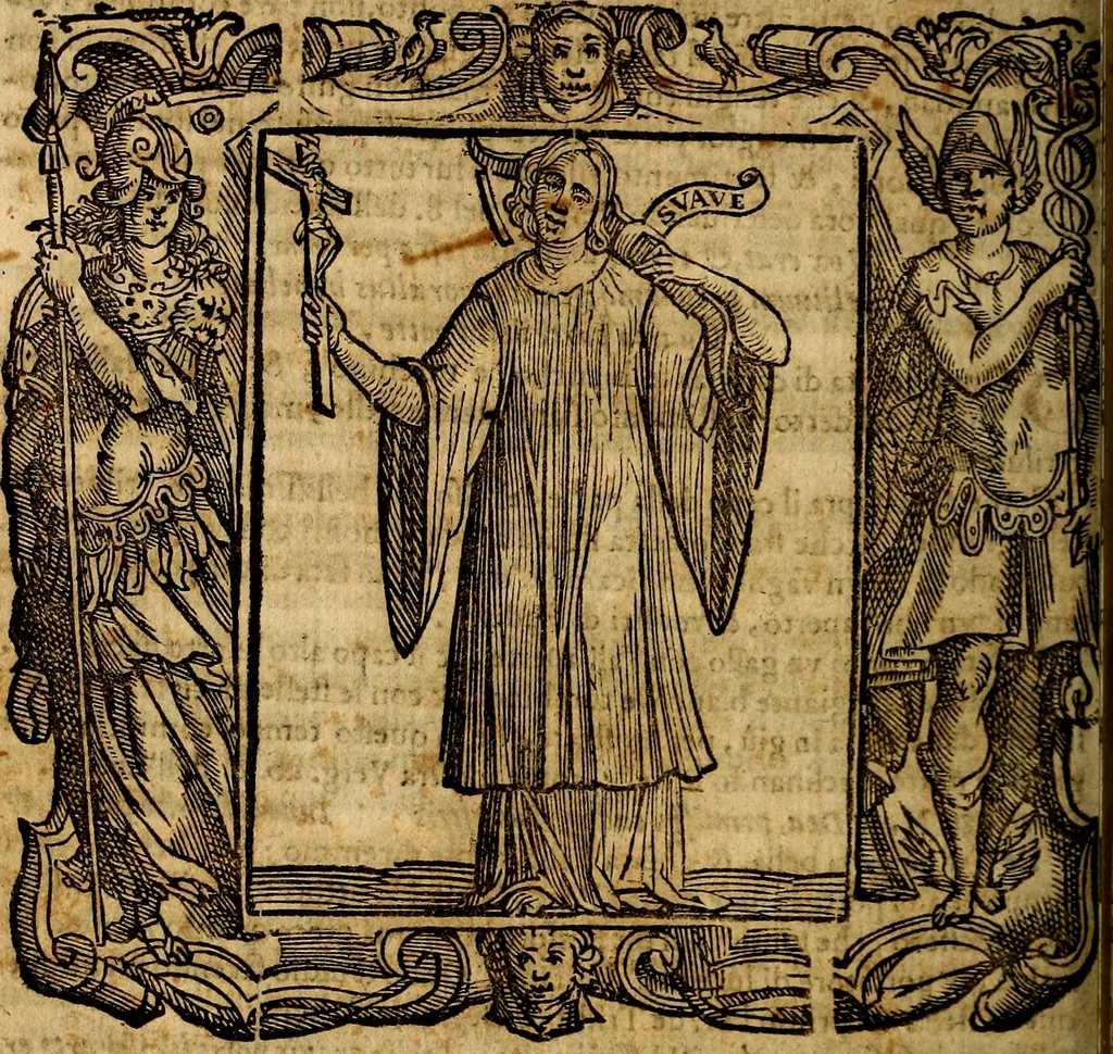 An illustration from Iconologia di Cesare Ripa Perugina ... Nella quale si descrivono diverse imagini di virtù, vitij, affetti, passioni humane, arti discipline, humori, elementi, corpi celesti, prouincie d'Italia, fiumi, tutte le parti del mondo, ed altre infinite materie. Opera utile ad oratori, predicatori, poeti pittori, sculptori, disegnatori, e ad ogni studioso, per inuentar concetti, emblemi, ed imprese, per diuisare qualsiuoglia appatato nuttiale, funerale, trionfale. Per rappresentar poemi drammatici, e per figurare co'suoi propij simboli ciò, che può cadere in pensiero humano. Ampliata ultimamente dallo stresso autore di CC. imagini, e erricchita di molti discorsi pieni di varia eruditione .., 1613, leaf 509