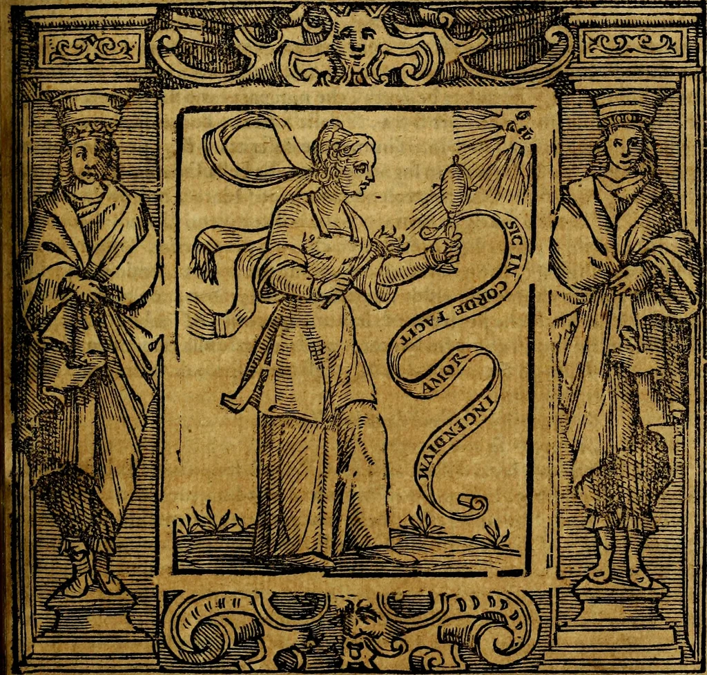 An illustration from Iconologia di Cesare Ripa Perugina ... Nella quale si descrivono diverse imagini di virtù, vitij, affetti, passioni humane, arti discipline, humori, elementi, corpi celesti, prouincie d'Italia, fiumi, tutte le parti del mondo, ed altre infinite materie. Opera utile ad oratori, predicatori, poeti pittori, sculptori, disegnatori, e ad ogni studioso, per inuentar concetti, emblemi, ed imprese, per diuisare qualsiuoglia appatato nuttiale, funerale, trionfale. Per rappresentar poemi drammatici, e per figurare co'suoi propij simboli ciò, che può cadere in pensiero humano. Ampliata ultimamente dallo stresso autore di CC. imagini, e erricchita di molti discorsi pieni di varia eruditione .., 1613, leaf 528