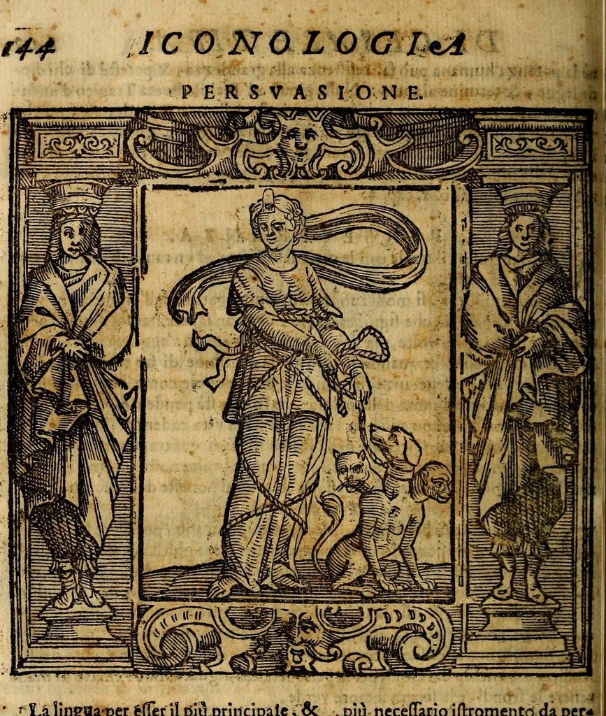 An illustration from Iconologia di Cesare Ripa Perugina ... Nella quale si descrivono diverse imagini di virtù, vitij, affetti, passioni humane, arti discipline, humori, elementi, corpi celesti, prouincie d'Italia, fiumi, tutte le parti del mondo, ed altre infinite materie. Opera utile ad oratori, predicatori, poeti pittori, sculptori, disegnatori, e ad ogni studioso, per inuentar concetti, emblemi, ed imprese, per diuisare qualsiuoglia appatato nuttiale, funerale, trionfale. Per rappresentar poemi drammatici, e per figurare co'suoi propij simboli ciò, che può cadere in pensiero humano. Ampliata ultimamente dallo stresso autore di CC. imagini, e erricchita di molti discorsi pieni di varia eruditione .., 1613, leaf 559