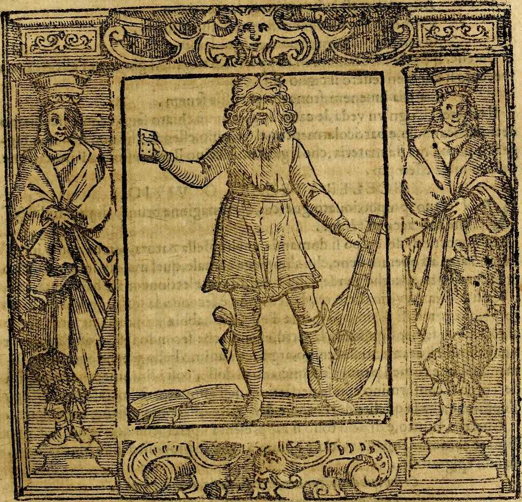 An illustration from Iconologia di Cesare Ripa Perugina ... Nella quale si descrivono diverse imagini di virtù, vitij, affetti, passioni humane, arti discipline, humori, elementi, corpi celesti, prouincie d'Italia, fiumi, tutte le parti del mondo, ed altre infinite materie. Opera utile ad oratori, predicatori, poeti pittori, sculptori, disegnatori, e ad ogni studioso, per inuentar concetti, emblemi, ed imprese, per diuisare qualsiuoglia appatato nuttiale, funerale, trionfale. Per rappresentar poemi drammatici, e per figurare co'suoi propij simboli ciò, che può cadere in pensiero humano. Ampliata ultimamente dallo stresso autore di CC. imagini, e erricchita di molti discorsi pieni di varia eruditione .., 1613, leaf 628