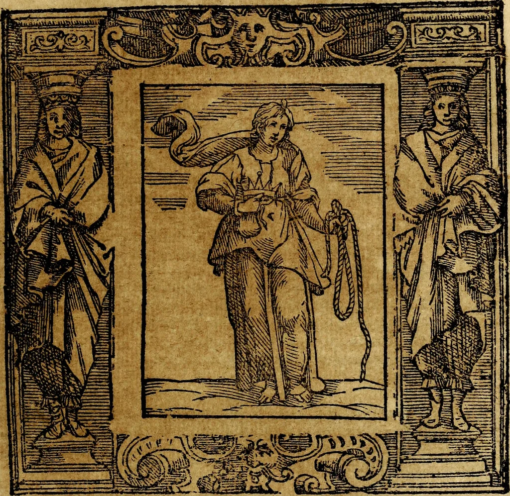 An illustration from Iconologia di Cesare Ripa Perugina ... Nella quale si descrivono diverse imagini di virtù, vitij, affetti, passioni humane, arti discipline, humori, elementi, corpi celesti, prouincie d'Italia, fiumi, tutte le parti del mondo, ed altre infinite materie. Opera utile ad oratori, predicatori, poeti pittori, sculptori, disegnatori, e ad ogni studioso, per inuentar concetti, emblemi, ed imprese, per diuisare qualsiuoglia appatato nuttiale, funerale, trionfale. Per rappresentar poemi drammatici, e per figurare co'suoi propij simboli ciò, che può cadere in pensiero humano. Ampliata ultimamente dallo stresso autore di CC. imagini, e erricchita di molti discorsi pieni di varia eruditione .., 1613, leaf 660