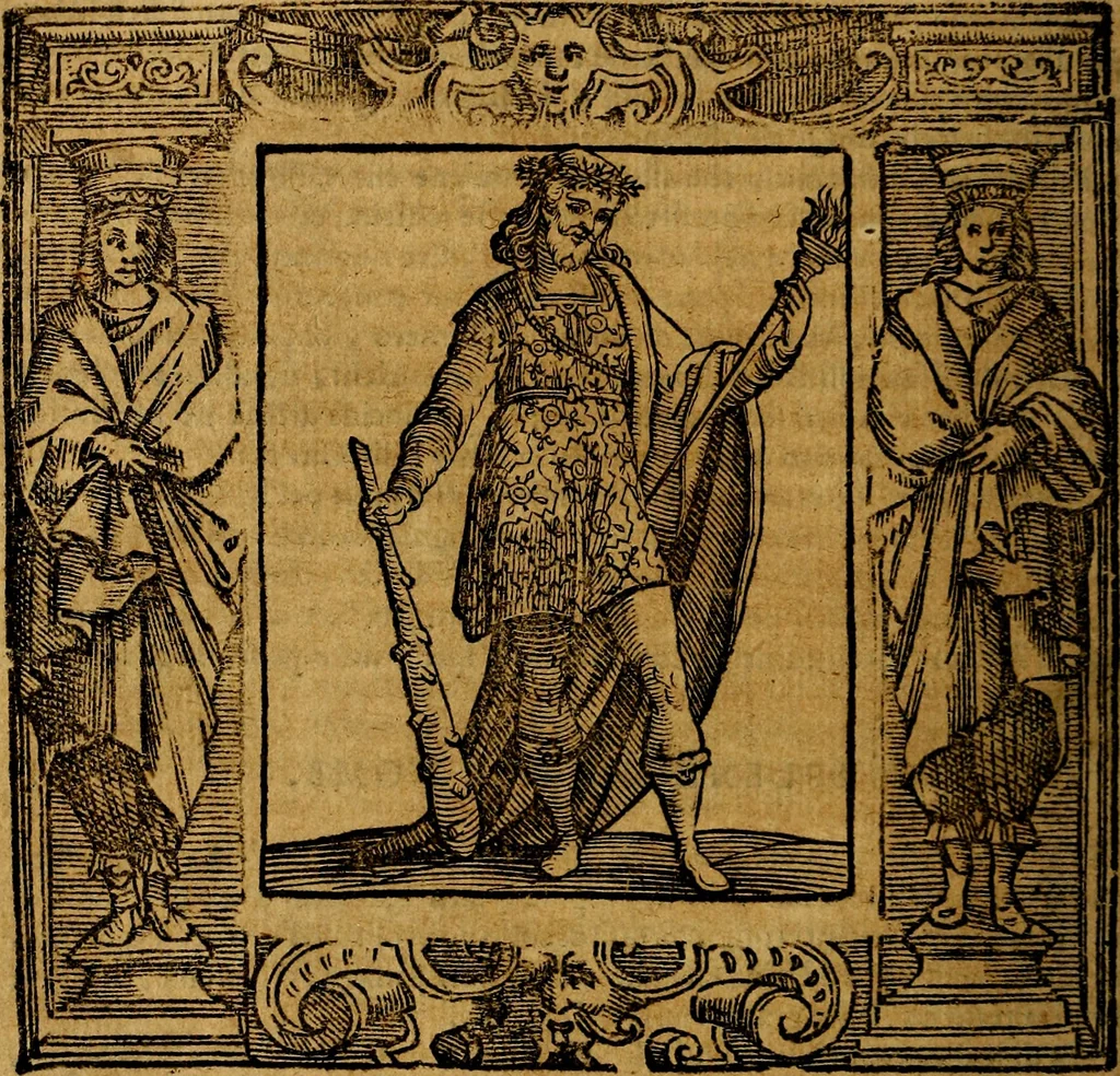 An illustration from Iconologia di Cesare Ripa Perugina ... Nella quale si descrivono diverse imagini di virtù, vitij, affetti, passioni humane, arti discipline, humori, elementi, corpi celesti, prouincie d'Italia, fiumi, tutte le parti del mondo, ed altre infinite materie. Opera utile ad oratori, predicatori, poeti pittori, sculptori, disegnatori, e ad ogni studioso, per inuentar concetti, emblemi, ed imprese, per diuisare qualsiuoglia appatato nuttiale, funerale, trionfale. Per rappresentar poemi drammatici, e per figurare co'suoi propij simboli ciò, che può cadere in pensiero humano. Ampliata ultimamente dallo stresso autore di CC. imagini, e erricchita di molti discorsi pieni di varia eruditione .., 1613, leaf 671