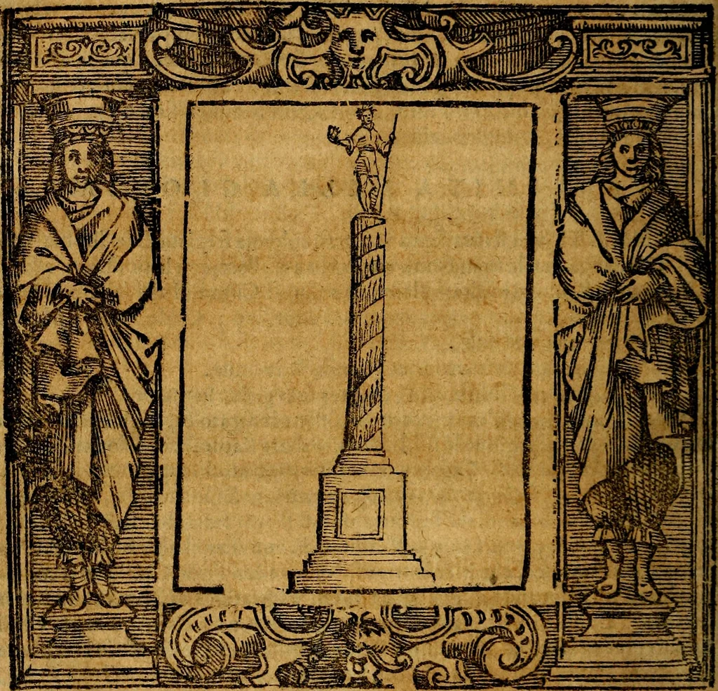An illustration from Iconologia di Cesare Ripa Perugina ... Nella quale si descrivono diverse imagini di virtù, vitij, affetti, passioni humane, arti discipline, humori, elementi, corpi celesti, prouincie d'Italia, fiumi, tutte le parti del mondo, ed altre infinite materie. Opera utile ad oratori, predicatori, poeti pittori, sculptori, disegnatori, e ad ogni studioso, per inuentar concetti, emblemi, ed imprese, per diuisare qualsiuoglia appatato nuttiale, funerale, trionfale. Per rappresentar poemi drammatici, e per figurare co'suoi propij simboli ciò, che può cadere in pensiero humano. Ampliata ultimamente dallo stresso autore di CC. imagini, e erricchita di molti discorsi pieni di varia eruditione .., 1613, leaf 687