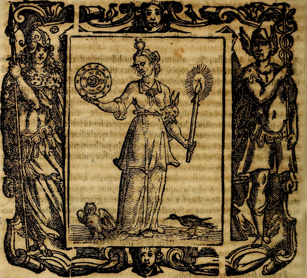 An illustration from Iconologia di Cesare Ripa Perugina ... Nella quale si descrivono diverse imagini di virtù, vitij, affetti, passioni humane, arti discipline, humori, elementi, corpi celesti, prouincie d'Italia, fiumi, tutte le parti del mondo, ed altre infinite materie. Opera utile ad oratori, predicatori, poeti pittori, sculptori, disegnatori, e ad ogni studioso, per inuentar concetti, emblemi, ed imprese, per diuisare qualsiuoglia appatato nuttiale, funerale, trionfale. Per rappresentar poemi drammatici, e per figurare co'suoi propij simboli ciò, che può cadere in pensiero humano. Ampliata ultimamente dallo stresso autore di CC. imagini, e erricchita di molti discorsi pieni di varia eruditione .., 1613, leaf 695