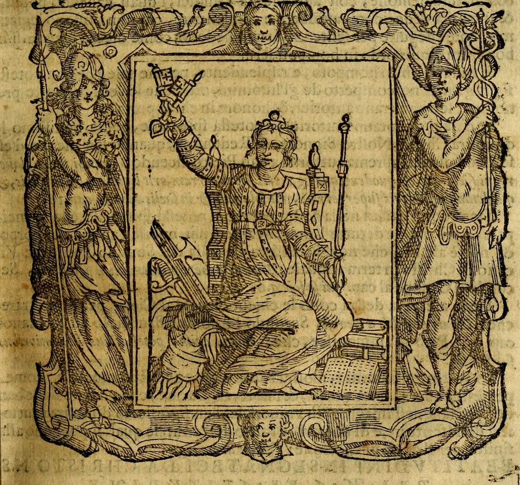 An illustration from Iconologia di Cesare Ripa Perugina ... Nella quale si descrivono diverse imagini di virtù, vitij, affetti, passioni humane, arti discipline, humori, elementi, corpi celesti, prouincie d'Italia, fiumi, tutte le parti del mondo, ed altre infinite materie. Opera utile ad oratori, predicatori, poeti pittori, sculptori, disegnatori, e ad ogni studioso, per inuentar concetti, emblemi, ed imprese, per diuisare qualsiuoglia appatato nuttiale, funerale, trionfale. Per rappresentar poemi drammatici, e per figurare co'suoi propij simboli ciò, che può cadere in pensiero humano. Ampliata ultimamente dallo stresso autore di CC. imagini, e erricchita di molti discorsi pieni di varia eruditione .., 1613, leaf 74