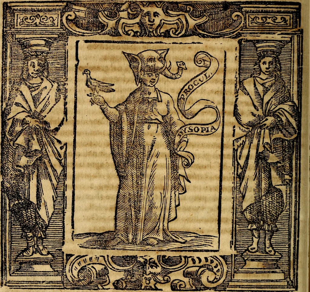 An illustration from Iconologia di Cesare Ripa Perugina ... Nella quale si descrivono diverse imagini di virtù, vitij, affetti, passioni humane, arti discipline, humori, elementi, corpi celesti, prouincie d'Italia, fiumi, tutte le parti del mondo, ed altre infinite materie. Opera utile ad oratori, predicatori, poeti pittori, sculptori, disegnatori, e ad ogni studioso, per inuentar concetti, emblemi, ed imprese, per diuisare qualsiuoglia appatato nuttiale, funerale, trionfale. Per rappresentar poemi drammatici, e per figurare co'suoi propij simboli ciò, che può cadere in pensiero humano. Ampliata ultimamente dallo stresso autore di CC. imagini, e erricchita di molti discorsi pieni di varia eruditione .., 1613, leaf 757