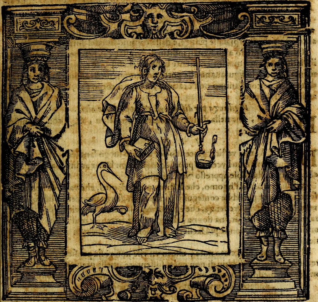 An illustration from Iconologia di Cesare Ripa Perugina ... Nella quale si descrivono diverse imagini di virtù, vitij, affetti, passioni humane, arti discipline, humori, elementi, corpi celesti, prouincie d'Italia, fiumi, tutte le parti del mondo, ed altre infinite materie. Opera utile ad oratori, predicatori, poeti pittori, sculptori, disegnatori, e ad ogni studioso, per inuentar concetti, emblemi, ed imprese, per diuisare qualsiuoglia appatato nuttiale, funerale, trionfale. Per rappresentar poemi drammatici, e per figurare co'suoi propij simboli ciò, che può cadere in pensiero humano. Ampliata ultimamente dallo stresso autore di CC. imagini, e erricchita di molti discorsi pieni di varia eruditione .., 1613, leaf 764