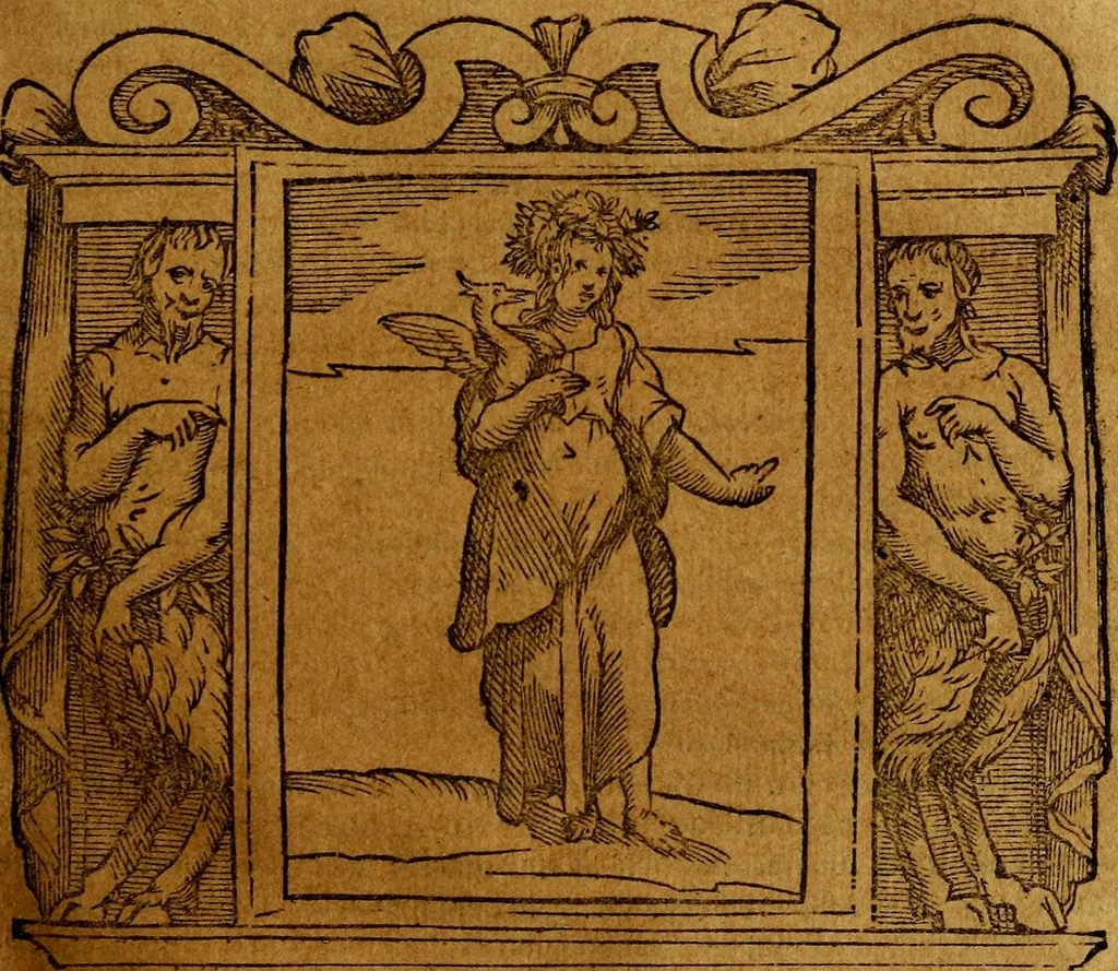 An illustration from Iconologia di Cesare Ripa Perugina ... Nella quale si descrivono diverse imagini di virtù, vitij, affetti, passioni humane, arti discipline, humori, elementi, corpi celesti, prouincie d'Italia, fiumi, tutte le parti del mondo, ed altre infinite materie. Opera utile ad oratori, predicatori, poeti pittori, sculptori, disegnatori, e ad ogni studioso, per inuentar concetti, emblemi, ed imprese, per diuisare qualsiuoglia appatato nuttiale, funerale, trionfale. Per rappresentar poemi drammatici, e per figurare co'suoi propij simboli ciò, che può cadere in pensiero humano. Ampliata ultimamente dallo stresso autore di CC. imagini, e erricchita di molti discorsi pieni di varia eruditione .., 1613, leaf 86