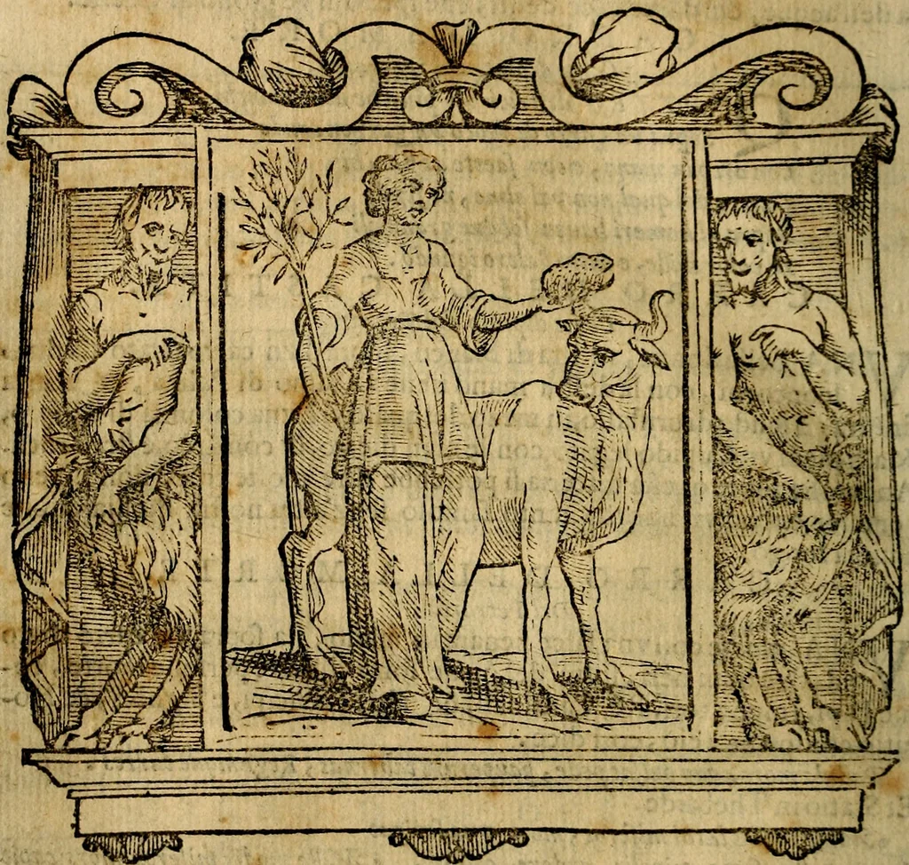 An illustration from Iconologia di Cesare Ripa Perugina ... Nella quale si descrivono diverse imagini di virtù, vitij, affetti, passioni humane, arti discipline, humori, elementi, corpi celesti, prouincie d'Italia, fiumi, tutte le parti del mondo, ed altre infinite materie. Opera utile ad oratori, predicatori, poeti pittori, sculptori, disegnatori, e ad ogni studioso, per inuentar concetti, emblemi, ed imprese, per diuisare qualsiuoglia appatato nuttiale, funerale, trionfale. Per rappresentar poemi drammatici, e per figurare co'suoi propij simboli ciò, che può cadere in pensiero humano. Ampliata ultimamente dallo stresso autore di CC. imagini, e erricchita di molti discorsi pieni di varia eruditione .., 1613, leaf 157
