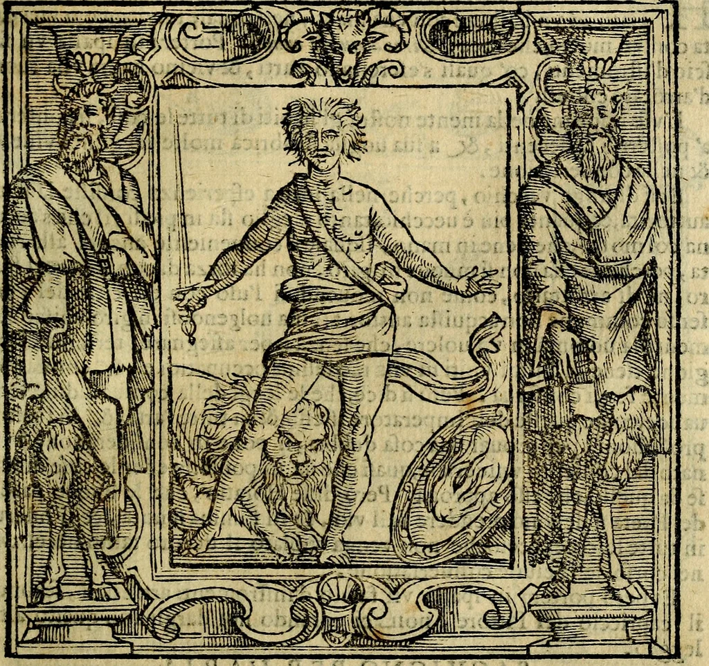 An illustration from Iconologia di Cesare Ripa Perugina ... Nella quale si descrivono diverse imagini di virtù, vitij, affetti, passioni humane, arti discipline, humori, elementi, corpi celesti, prouincie d'Italia, fiumi, tutte le parti del mondo, ed altre infinite materie. Opera utile ad oratori, predicatori, poeti pittori, sculptori, disegnatori, e ad ogni studioso, per inuentar concetti, emblemi, ed imprese, per diuisare qualsiuoglia appatato nuttiale, funerale, trionfale. Per rappresentar poemi drammatici, e per figurare co'suoi propij simboli ciò, che può cadere in pensiero humano. Ampliata ultimamente dallo stresso autore di CC. imagini, e erricchita di molti discorsi pieni di varia eruditione .., 1613, leaf 174