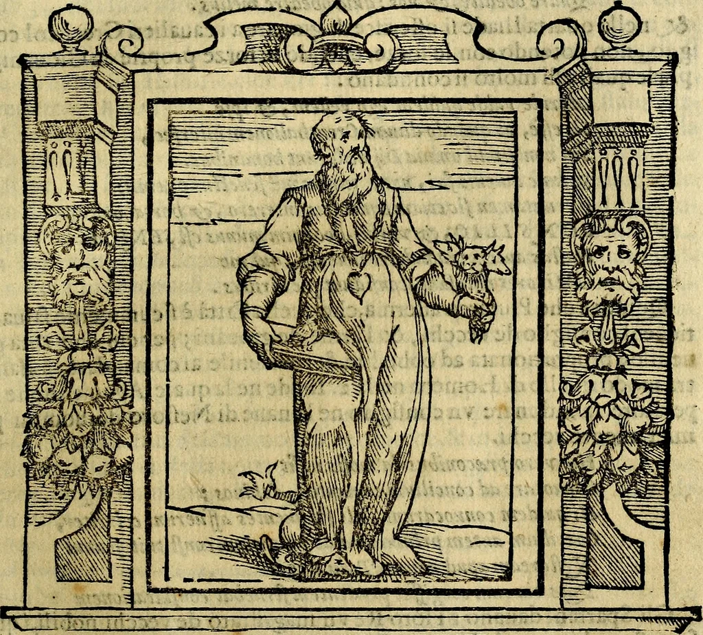 An illustration from Iconologia di Cesare Ripa Perugina ... Nella quale si descrivono diverse imagini di virtù, vitij, affetti, passioni humane, arti discipline, humori, elementi, corpi celesti, prouincie d'Italia, fiumi, tutte le parti del mondo, ed altre infinite materie. Opera utile ad oratori, predicatori, poeti pittori, sculptori, disegnatori, e ad ogni studioso, per inuentar concetti, emblemi, ed imprese, per diuisare qualsiuoglia appatato nuttiale, funerale, trionfale. Per rappresentar poemi drammatici, e per figurare co'suoi propij simboli ciò, che può cadere in pensiero humano. Ampliata ultimamente dallo stresso autore di CC. imagini, e erricchita di molti discorsi pieni di varia eruditione .., 1613, leaf 186