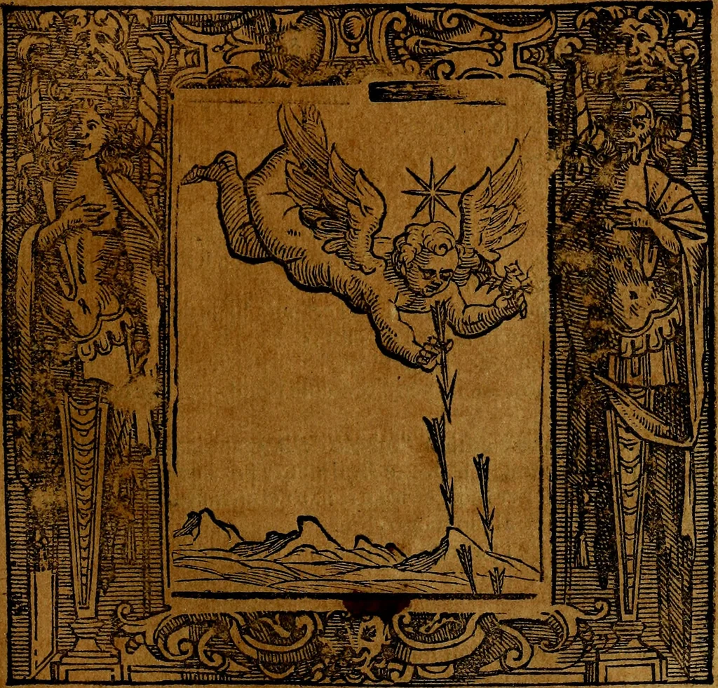 An illustration from Iconologia di Cesare Ripa Perugina ... Nella quale si descrivono diverse imagini di virtù, vitij, affetti, passioni humane, arti discipline, humori, elementi, corpi celesti, prouincie d'Italia, fiumi, tutte le parti del mondo, ed altre infinite materie. Opera utile ad oratori, predicatori, poeti pittori, sculptori, disegnatori, e ad ogni studioso, per inuentar concetti, emblemi, ed imprese, per diuisare qualsiuoglia appatato nuttiale, funerale, trionfale. Per rappresentar poemi drammatici, e per figurare co'suoi propij simboli ciò, che può cadere in pensiero humano. Ampliata ultimamente dallo stresso autore di CC. imagini, e erricchita di molti discorsi pieni di varia eruditione .., 1613, leaf 208