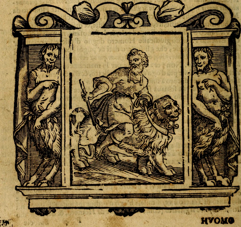 An illustration from Iconologia di Cesare Ripa Perugina ... Nella quale si descrivono diverse imagini di virtù, vitij, affetti, passioni humane, arti discipline, humori, elementi, corpi celesti, prouincie d'Italia, fiumi, tutte le parti del mondo, ed altre infinite materie. Opera utile ad oratori, predicatori, poeti pittori, sculptori, disegnatori, e ad ogni studioso, per inuentar concetti, emblemi, ed imprese, per diuisare qualsiuoglia appatato nuttiale, funerale, trionfale. Per rappresentar poemi drammatici, e per figurare co'suoi propij simboli ciò, che può cadere in pensiero humano. Ampliata ultimamente dallo stresso autore di CC. imagini, e erricchita di molti discorsi pieni di varia eruditione .., 1613, leaf 243
