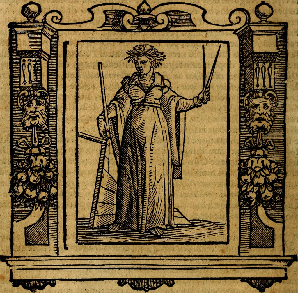 An illustration from Iconologia di Cesare Ripa Perugina ... Nella quale si descrivono diverse imagini di virtù, vitij, affetti, passioni humane, arti discipline, humori, elementi, corpi celesti, prouincie d'Italia, fiumi, tutte le parti del mondo, ed altre infinite materie. Opera utile ad oratori, predicatori, poeti pittori, sculptori, disegnatori, e ad ogni studioso, per inuentar concetti, emblemi, ed imprese, per diuisare qualsiuoglia appatato nuttiale, funerale, trionfale. Per rappresentar poemi drammatici, e per figurare co'suoi propij simboli ciò, che può cadere in pensiero humano. Ampliata ultimamente dallo stresso autore di CC. imagini, e erricchita di molti discorsi pieni di varia eruditione .., 1613, leaf 259