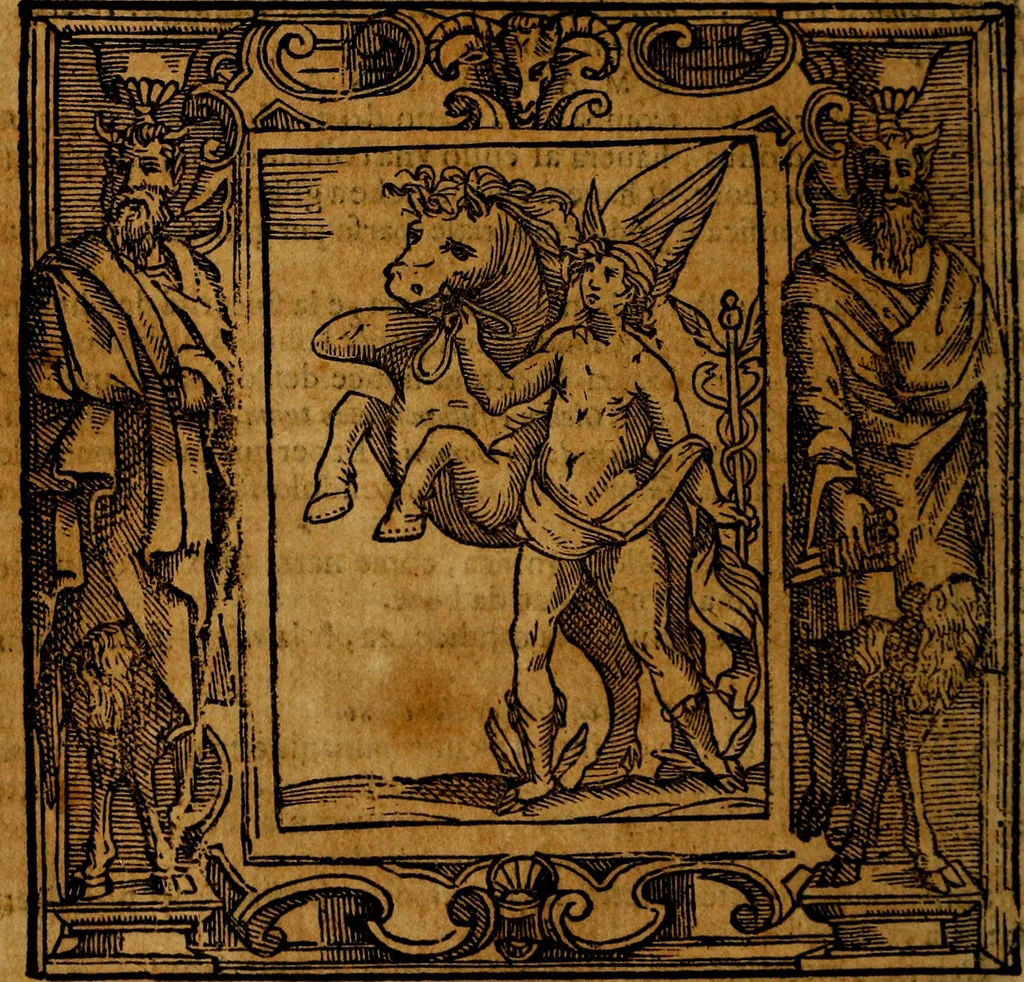 An illustration from Iconologia di Cesare Ripa Perugina ... Nella quale si descrivono diverse imagini di virtù, vitij, affetti, passioni humane, arti discipline, humori, elementi, corpi celesti, prouincie d'Italia, fiumi, tutte le parti del mondo, ed altre infinite materie. Opera utile ad oratori, predicatori, poeti pittori, sculptori, disegnatori, e ad ogni studioso, per inuentar concetti, emblemi, ed imprese, per diuisare qualsiuoglia appatato nuttiale, funerale, trionfale. Per rappresentar poemi drammatici, e per figurare co'suoi propij simboli ciò, che può cadere in pensiero humano. Ampliata ultimamente dallo stresso autore di CC. imagini, e erricchita di molti discorsi pieni di varia eruditione .., 1613, leaf 285