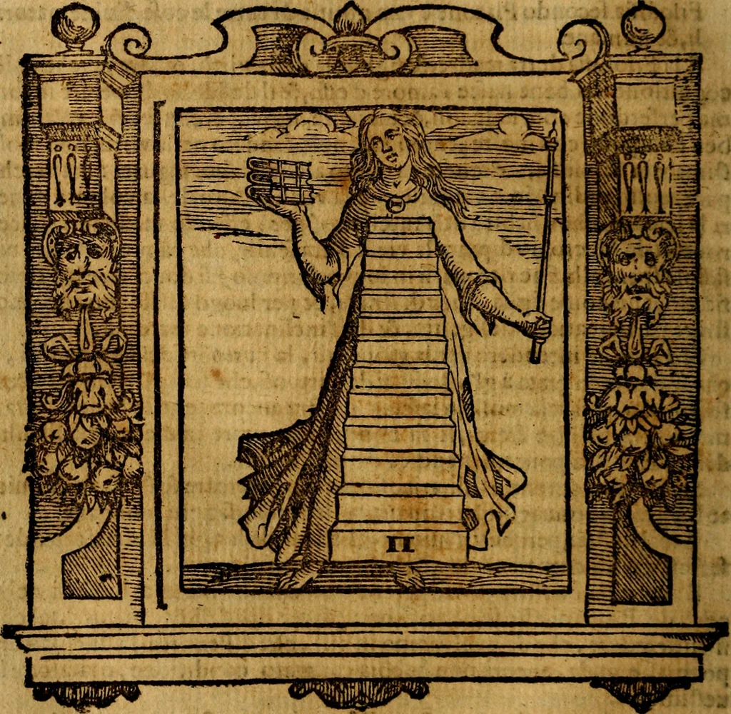 An illustration from Iconologia di Cesare Ripa Perugina ... Nella quale si descrivono diverse imagini di virtù, vitij, affetti, passioni humane, arti discipline, humori, elementi, corpi celesti, prouincie d'Italia, fiumi, tutte le parti del mondo, ed altre infinite materie. Opera utile ad oratori, predicatori, poeti pittori, sculptori, disegnatori, e ad ogni studioso, per inuentar concetti, emblemi, ed imprese, per diuisare qualsiuoglia appatato nuttiale, funerale, trionfale. Per rappresentar poemi drammatici, e per figurare co'suoi propij simboli ciò, che può cadere in pensiero humano. Ampliata ultimamente dallo stresso autore di CC. imagini, e erricchita di molti discorsi pieni di varia eruditione .., 1613, leaf 305