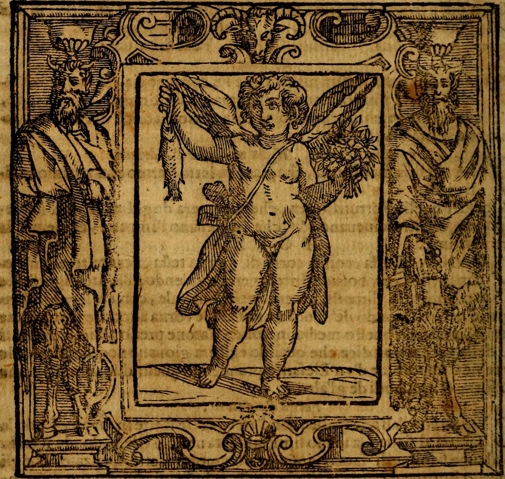 An illustration from Iconologia di Cesare Ripa Perugina ... Nella quale si descrivono diverse imagini di virtù, vitij, affetti, passioni humane, arti discipline, humori, elementi, corpi celesti, prouincie d'Italia, fiumi, tutte le parti del mondo, ed altre infinite materie. Opera utile ad oratori, predicatori, poeti pittori, sculptori, disegnatori, e ad ogni studioso, per inuentar concetti, emblemi, ed imprese, per diuisare qualsiuoglia appatato nuttiale, funerale, trionfale. Per rappresentar poemi drammatici, e per figurare co'suoi propij simboli ciò, che può cadere in pensiero humano. Ampliata ultimamente dallo stresso autore di CC. imagini, e erricchita di molti discorsi pieni di varia eruditione .., 1613, leaf 311