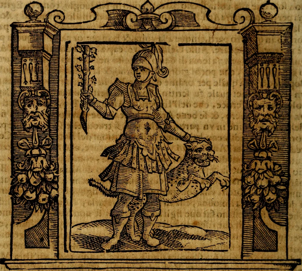 An illustration from Iconologia di Cesare Ripa Perugina ... Nella quale si descrivono diverse imagini di virtù, vitij, affetti, passioni humane, arti discipline, humori, elementi, corpi celesti, prouincie d'Italia, fiumi, tutte le parti del mondo, ed altre infinite materie. Opera utile ad oratori, predicatori, poeti pittori, sculptori, disegnatori, e ad ogni studioso, per inuentar concetti, emblemi, ed imprese, per diuisare qualsiuoglia appatato nuttiale, funerale, trionfale. Per rappresentar poemi drammatici, e per figurare co'suoi propij simboli ciò, che può cadere in pensiero humano. Ampliata ultimamente dallo stresso autore di CC. imagini, e erricchita di molti discorsi pieni di varia eruditione .., 1613, leaf 323