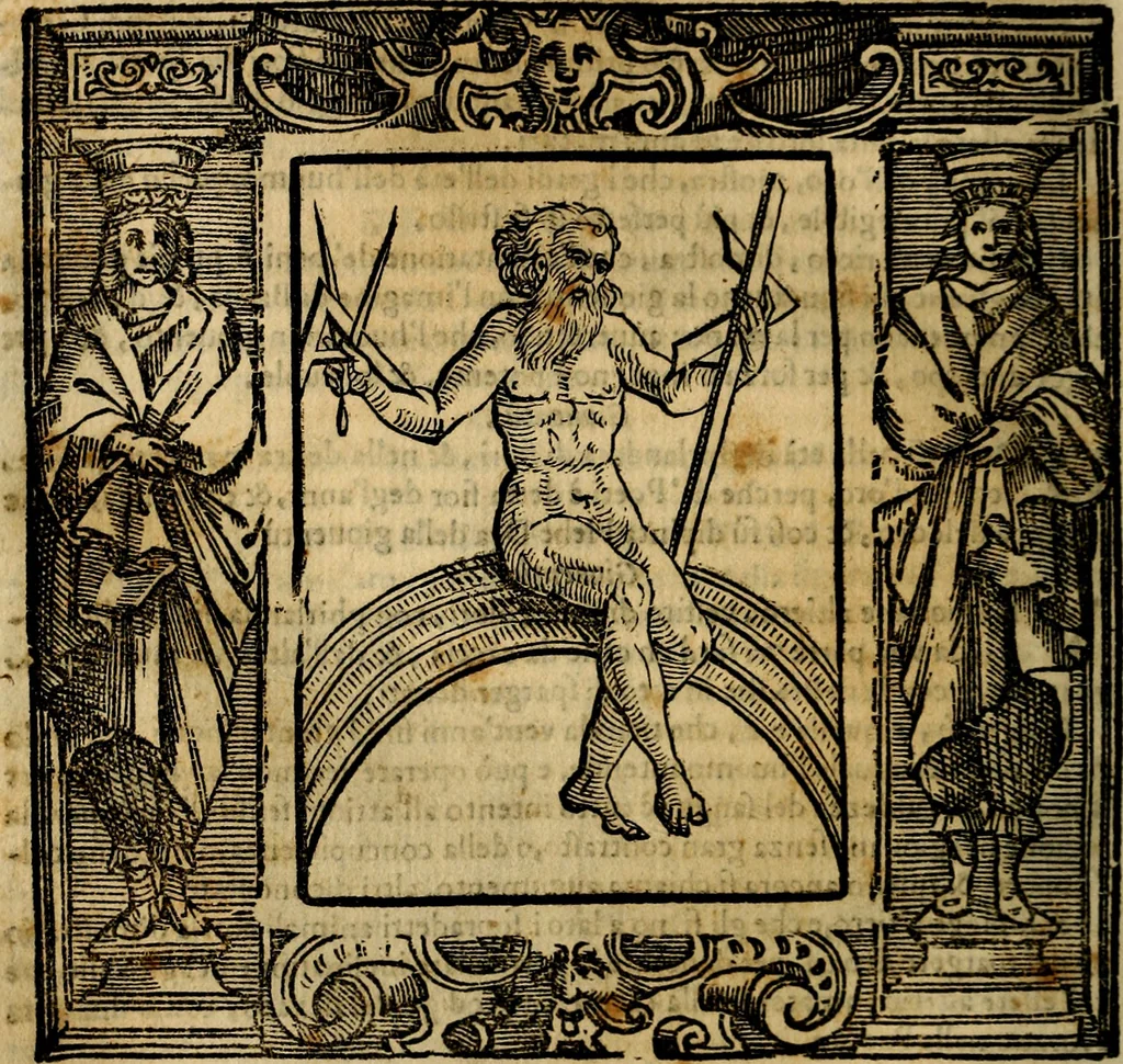 An illustration from Iconologia di Cesare Ripa Perugina ... Nella quale si descrivono diverse imagini di virtù, vitij, affetti, passioni humane, arti discipline, humori, elementi, corpi celesti, prouincie d'Italia, fiumi, tutte le parti del mondo, ed altre infinite materie. Opera utile ad oratori, predicatori, poeti pittori, sculptori, disegnatori, e ad ogni studioso, per inuentar concetti, emblemi, ed imprese, per diuisare qualsiuoglia appatato nuttiale, funerale, trionfale. Per rappresentar poemi drammatici, e per figurare co'suoi propij simboli ciò, che può cadere in pensiero humano. Ampliata ultimamente dallo stresso autore di CC. imagini, e erricchita di molti discorsi pieni di varia eruditione .., 1613, leaf 351