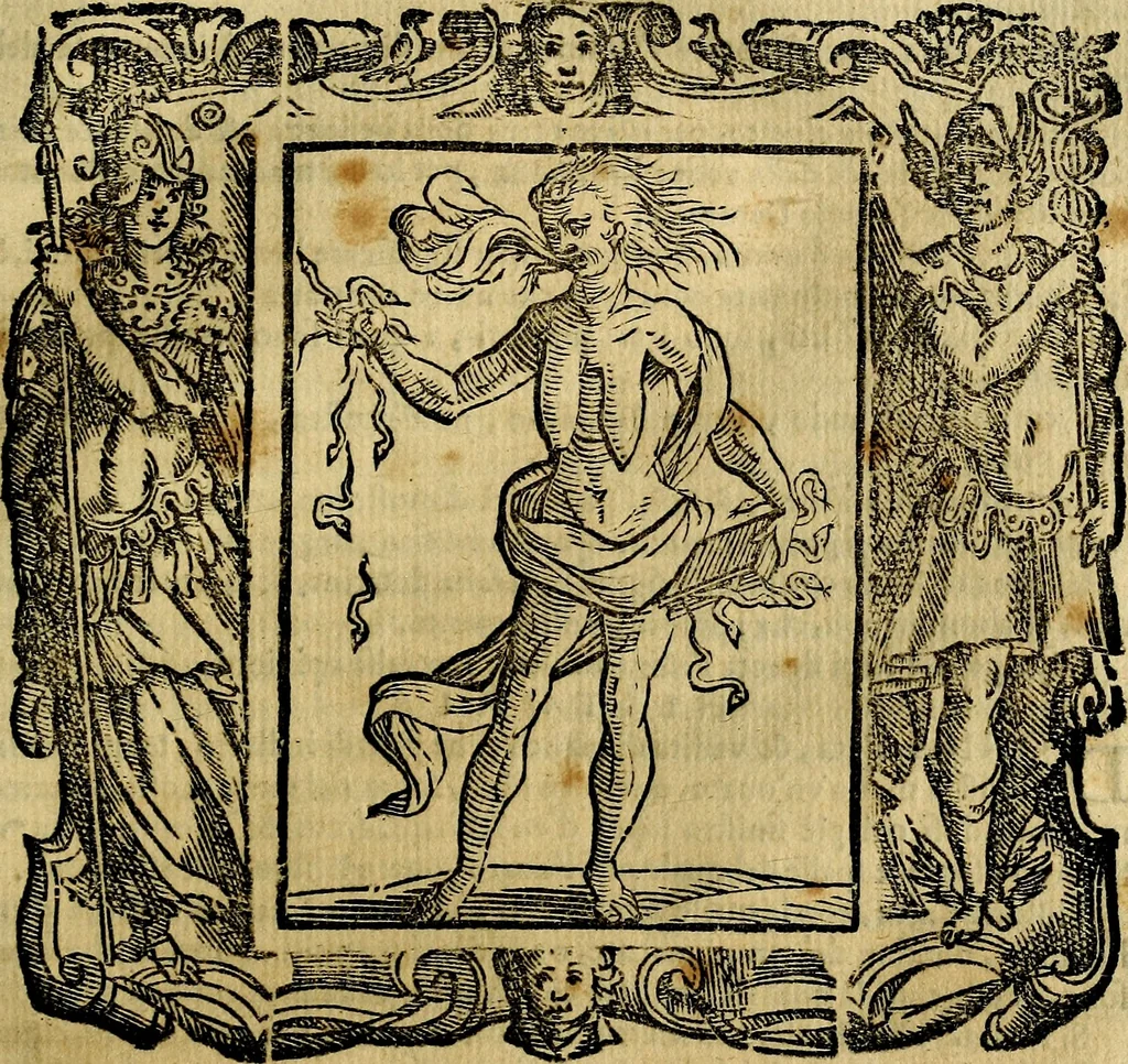 An illustration from Iconologia di Cesare Ripa Perugina ... Nella quale si descrivono diverse imagini di virtù, vitij, affetti, passioni humane, arti discipline, humori, elementi, corpi celesti, prouincie d'Italia, fiumi, tutte le parti del mondo, ed altre infinite materie. Opera utile ad oratori, predicatori, poeti pittori, sculptori, disegnatori, e ad ogni studioso, per inuentar concetti, emblemi, ed imprese, per diuisare qualsiuoglia appatato nuttiale, funerale, trionfale. Per rappresentar poemi drammatici, e per figurare co'suoi propij simboli ciò, che può cadere in pensiero humano. Ampliata ultimamente dallo stresso autore di CC. imagini, e erricchita di molti discorsi pieni di varia eruditione .., 1613, leaf 382