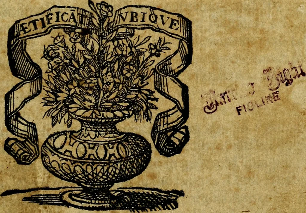 An illustration from Iconologia di Cesare Ripa Perugina ... Nella quale si descrivono diverse imagini di virtù, vitij, affetti, passioni humane, arti discipline, humori, elementi, corpi celesti, prouincie d'Italia, fiumi, tutte le parti del mondo, ed altre infinite materie. Opera utile ad oratori, predicatori, poeti pittori, sculptori, disegnatori, e ad ogni studioso, per inuentar concetti, emblemi, ed imprese, per diuisare qualsiuoglia appatato nuttiale, funerale, trionfale. Per rappresentar poemi drammatici, e per figurare co'suoi propij simboli ciò, che può cadere in pensiero humano. Ampliata ultimamente dallo stresso autore di CC. imagini, e erricchita di molti discorsi pieni di varia eruditione .., 1613, leaf 4