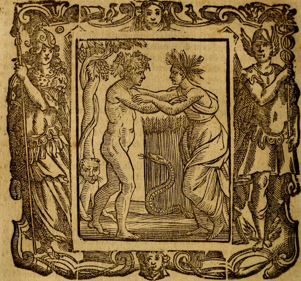 An illustration from Iconologia di Cesare Ripa Perugina ... Nella quale si descrivono diverse imagini di virtù, vitij, affetti, passioni humane, arti discipline, humori, elementi, corpi celesti, prouincie d'Italia, fiumi, tutte le parti del mondo, ed altre infinite materie. Opera utile ad oratori, predicatori, poeti pittori, sculptori, disegnatori, e ad ogni studioso, per inuentar concetti, emblemi, ed imprese, per diuisare qualsiuoglia appatato nuttiale, funerale, trionfale. Per rappresentar poemi drammatici, e per figurare co'suoi propij simboli ciò, che può cadere in pensiero humano. Ampliata ultimamente dallo stresso autore di CC. imagini, e erricchita di molti discorsi pieni di varia eruditione .., 1613, leaf 433