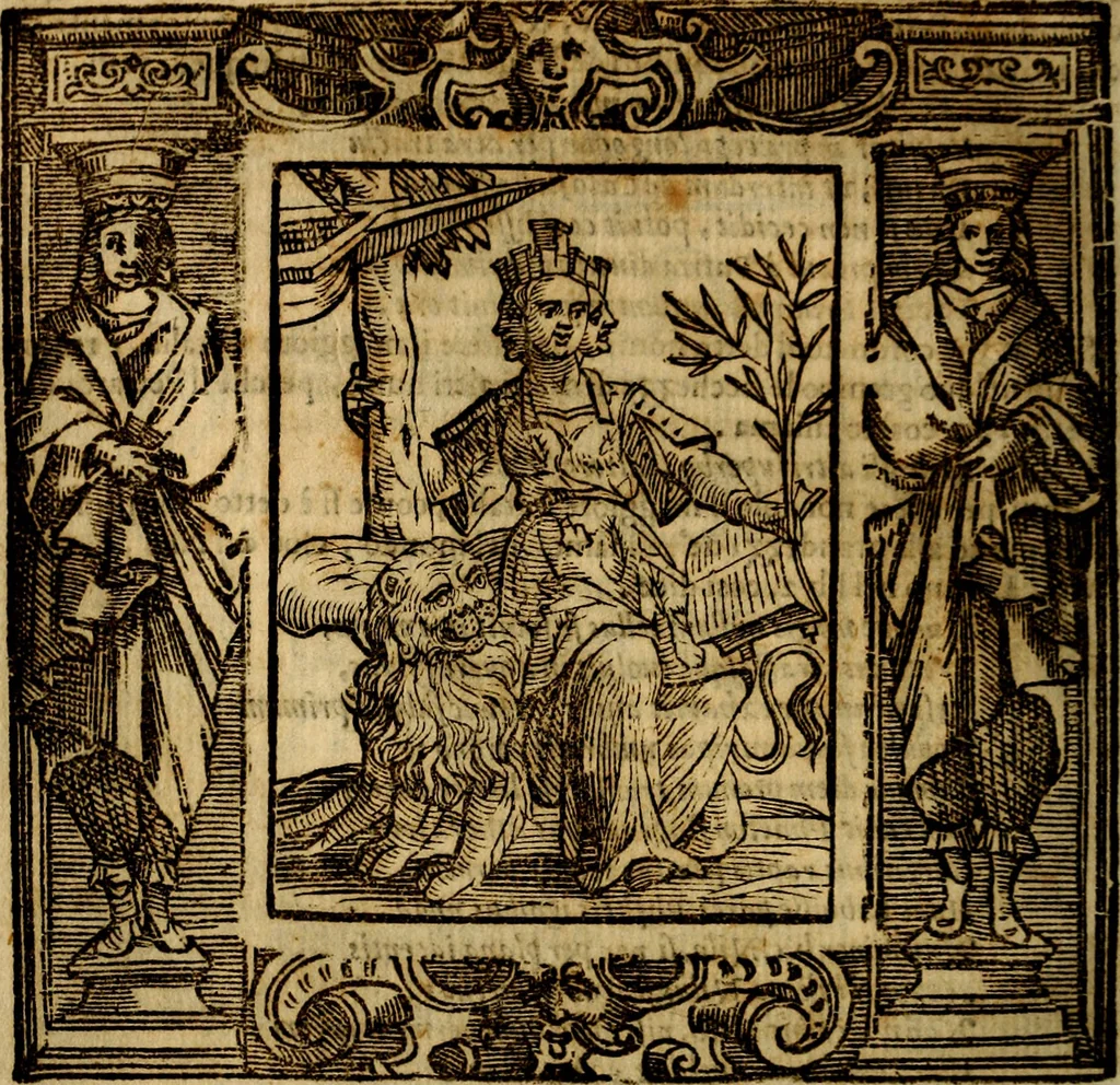An illustration from Iconologia di Cesare Ripa Perugina ... Nella quale si descrivono diverse imagini di virtù, vitij, affetti, passioni humane, arti discipline, humori, elementi, corpi celesti, prouincie d'Italia, fiumi, tutte le parti del mondo, ed altre infinite materie. Opera utile ad oratori, predicatori, poeti pittori, sculptori, disegnatori, e ad ogni studioso, per inuentar concetti, emblemi, ed imprese, per diuisare qualsiuoglia appatato nuttiale, funerale, trionfale. Per rappresentar poemi drammatici, e per figurare co'suoi propij simboli ciò, che può cadere in pensiero humano. Ampliata ultimamente dallo stresso autore di CC. imagini, e erricchita di molti discorsi pieni di varia eruditione .., 1613, leaf 447