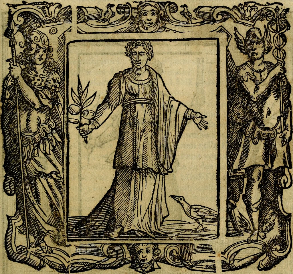 An illustration from Iconologia di Cesare Ripa Perugina ... Nella quale si descrivono diverse imagini di virtù, vitij, affetti, passioni humane, arti discipline, humori, elementi, corpi celesti, prouincie d'Italia, fiumi, tutte le parti del mondo, ed altre infinite materie. Opera utile ad oratori, predicatori, poeti pittori, sculptori, disegnatori, e ad ogni studioso, per inuentar concetti, emblemi, ed imprese, per diuisare qualsiuoglia appatato nuttiale, funerale, trionfale. Per rappresentar poemi drammatici, e per figurare co'suoi propij simboli ciò, che può cadere in pensiero humano. Ampliata ultimamente dallo stresso autore di CC. imagini, e erricchita di molti discorsi pieni di varia eruditione .., 1613, leaf 506