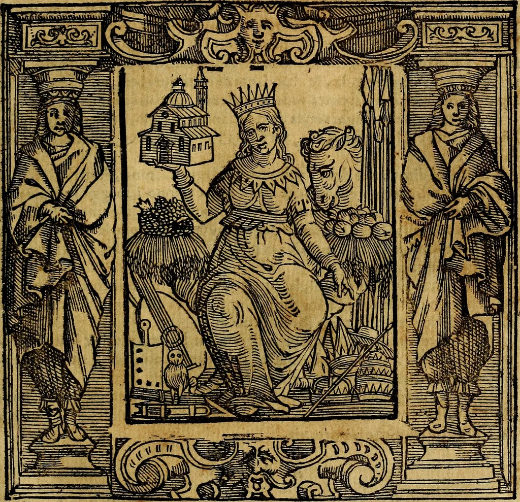 An illustration from Iconologia di Cesare Ripa Perugina ... Nella quale si descrivono diverse imagini di virtù, vitij, affetti, passioni humane, arti discipline, humori, elementi, corpi celesti, prouincie d'Italia, fiumi, tutte le parti del mondo, ed altre infinite materie. Opera utile ad oratori, predicatori, poeti pittori, sculptori, disegnatori, e ad ogni studioso, per inuentar concetti, emblemi, ed imprese, per diuisare qualsiuoglia appatato nuttiale, funerale, trionfale. Per rappresentar poemi drammatici, e per figurare co'suoi propij simboli ciò, che può cadere in pensiero humano. Ampliata ultimamente dallo stresso autore di CC. imagini, e erricchita di molti discorsi pieni di varia eruditione .., 1613, leaf 522
