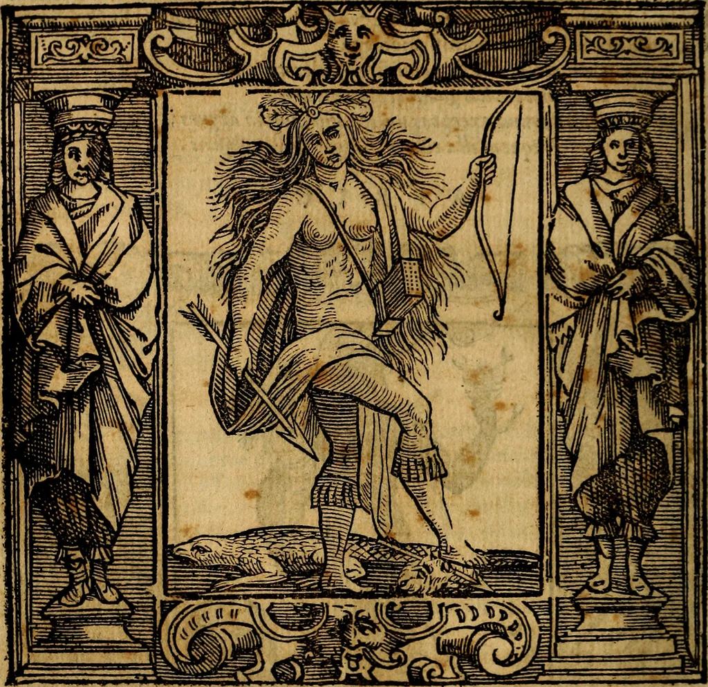 An illustration from Iconologia di Cesare Ripa Perugina ... Nella quale si descrivono diverse imagini di virtù, vitij, affetti, passioni humane, arti discipline, humori, elementi, corpi celesti, prouincie d'Italia, fiumi, tutte le parti del mondo, ed altre infinite materie. Opera utile ad oratori, predicatori, poeti pittori, sculptori, disegnatori, e ad ogni studioso, per inuentar concetti, emblemi, ed imprese, per diuisare qualsiuoglia appatato nuttiale, funerale, trionfale. Per rappresentar poemi drammatici, e per figurare co'suoi propij simboli ciò, che può cadere in pensiero humano. Ampliata ultimamente dallo stresso autore di CC. imagini, e erricchita di molti discorsi pieni di varia eruditione .., 1613, leaf 527