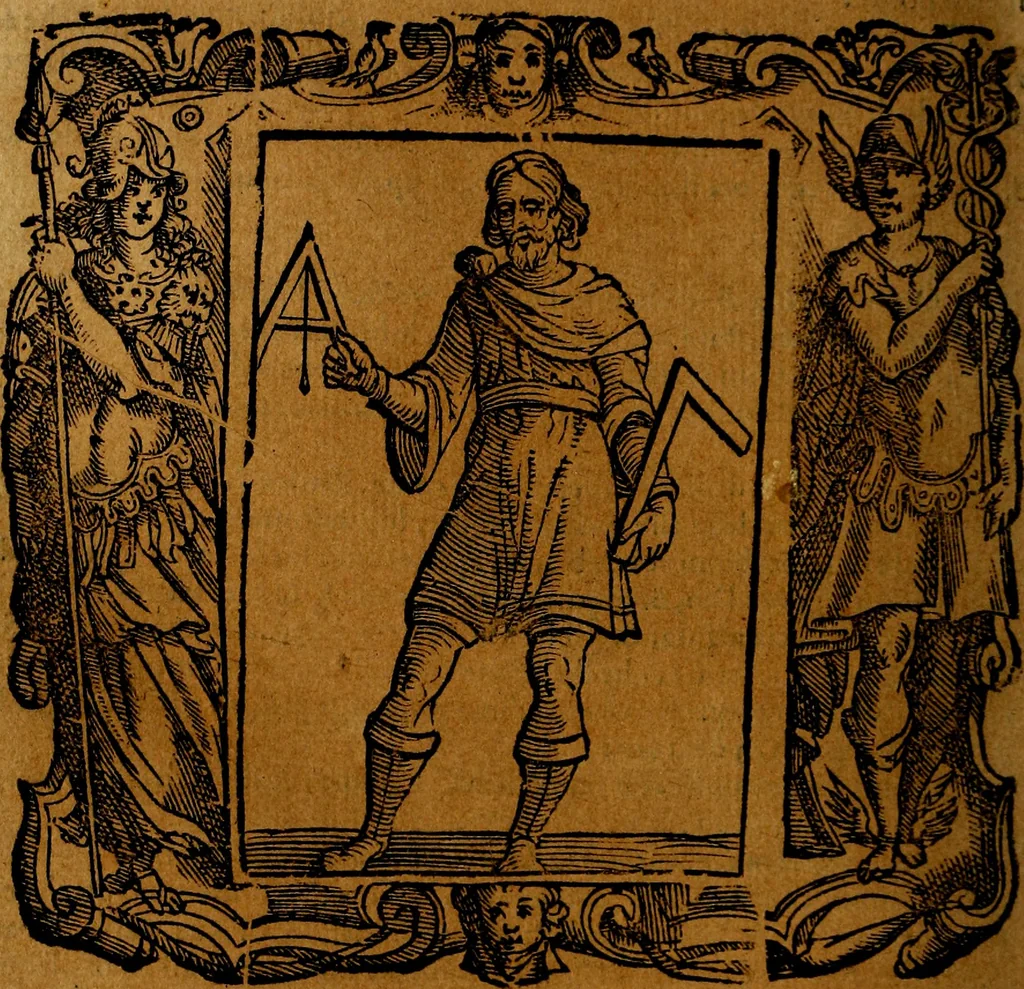 An illustration from Iconologia di Cesare Ripa Perugina ... Nella quale si descrivono diverse imagini di virtù, vitij, affetti, passioni humane, arti discipline, humori, elementi, corpi celesti, prouincie d'Italia, fiumi, tutte le parti del mondo, ed altre infinite materie. Opera utile ad oratori, predicatori, poeti pittori, sculptori, disegnatori, e ad ogni studioso, per inuentar concetti, emblemi, ed imprese, per diuisare qualsiuoglia appatato nuttiale, funerale, trionfale. Per rappresentar poemi drammatici, e per figurare co'suoi propij simboli ciò, che può cadere in pensiero humano. Ampliata ultimamente dallo stresso autore di CC. imagini, e erricchita di molti discorsi pieni di varia eruditione .., 1613, leaf 571