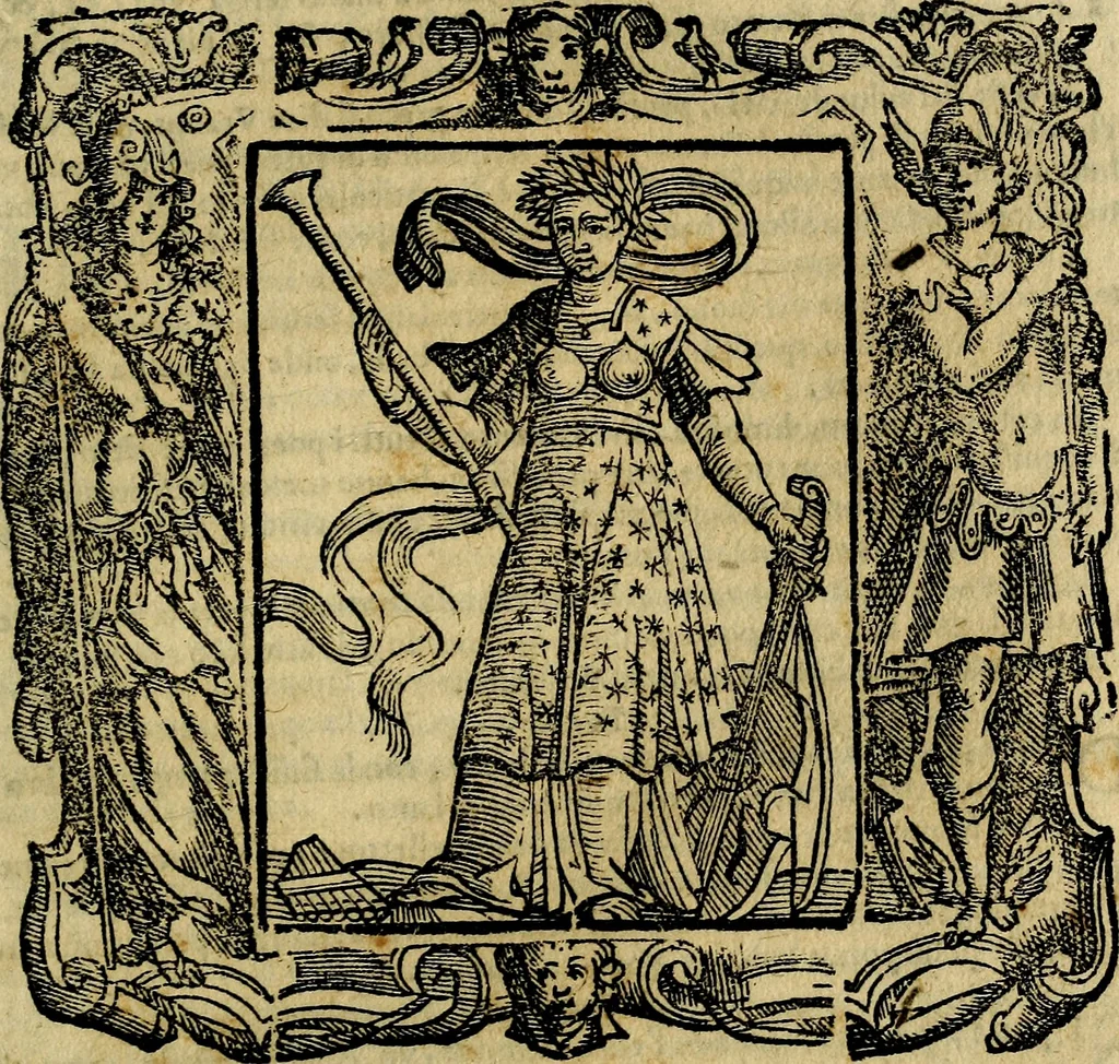 An illustration from Iconologia di Cesare Ripa Perugina ... Nella quale si descrivono diverse imagini di virtù, vitij, affetti, passioni humane, arti discipline, humori, elementi, corpi celesti, prouincie d'Italia, fiumi, tutte le parti del mondo, ed altre infinite materie. Opera utile ad oratori, predicatori, poeti pittori, sculptori, disegnatori, e ad ogni studioso, per inuentar concetti, emblemi, ed imprese, per diuisare qualsiuoglia appatato nuttiale, funerale, trionfale. Per rappresentar poemi drammatici, e per figurare co'suoi propij simboli ciò, che può cadere in pensiero humano. Ampliata ultimamente dallo stresso autore di CC. imagini, e erricchita di molti discorsi pieni di varia eruditione .., 1613, leaf 616
