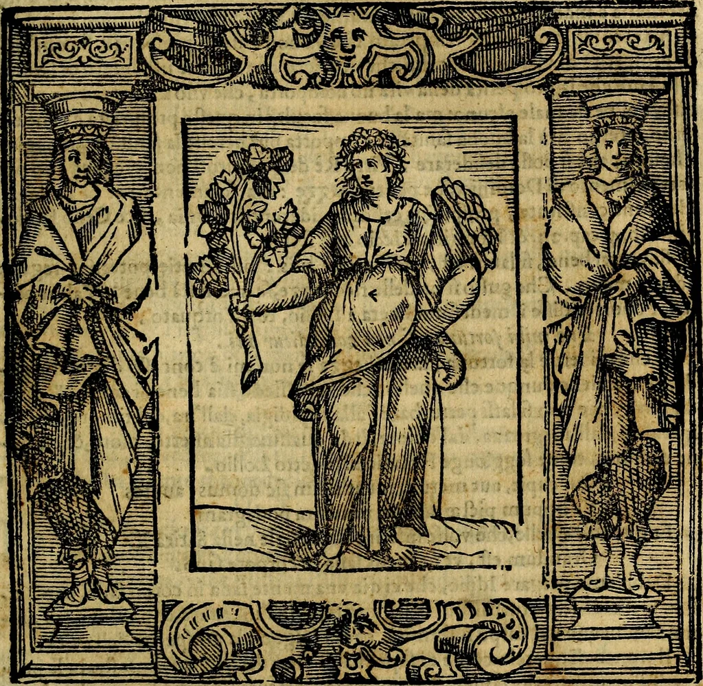 An illustration from Iconologia di Cesare Ripa Perugina ... Nella quale si descrivono diverse imagini di virtù, vitij, affetti, passioni humane, arti discipline, humori, elementi, corpi celesti, prouincie d'Italia, fiumi, tutte le parti del mondo, ed altre infinite materie. Opera utile ad oratori, predicatori, poeti pittori, sculptori, disegnatori, e ad ogni studioso, per inuentar concetti, emblemi, ed imprese, per diuisare qualsiuoglia appatato nuttiale, funerale, trionfale. Per rappresentar poemi drammatici, e per figurare co'suoi propij simboli ciò, che può cadere in pensiero humano. Ampliata ultimamente dallo stresso autore di CC. imagini, e erricchita di molti discorsi pieni di varia eruditione .., 1613, leaf 636