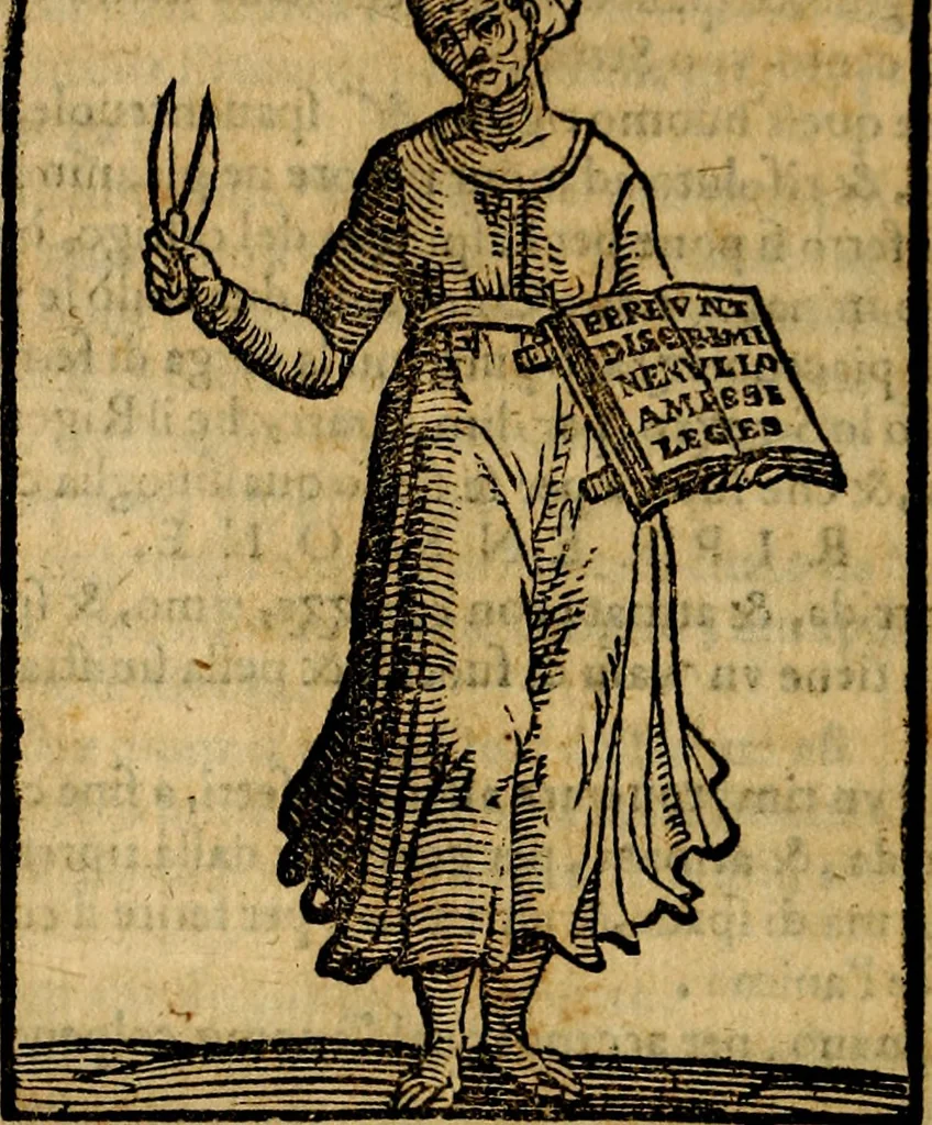 An illustration from Iconologia di Cesare Ripa Perugina ... Nella quale si descrivono diverse imagini di virtù, vitij, affetti, passioni humane, arti discipline, humori, elementi, corpi celesti, prouincie d'Italia, fiumi, tutte le parti del mondo, ed altre infinite materie. Opera utile ad oratori, predicatori, poeti pittori, sculptori, disegnatori, e ad ogni studioso, per inuentar concetti, emblemi, ed imprese, per diuisare qualsiuoglia appatato nuttiale, funerale, trionfale. Per rappresentar poemi drammatici, e per figurare co'suoi propij simboli ciò, che può cadere in pensiero humano. Ampliata ultimamente dallo stresso autore di CC. imagini, e erricchita di molti discorsi pieni di varia eruditione .., 1613, leaf 655