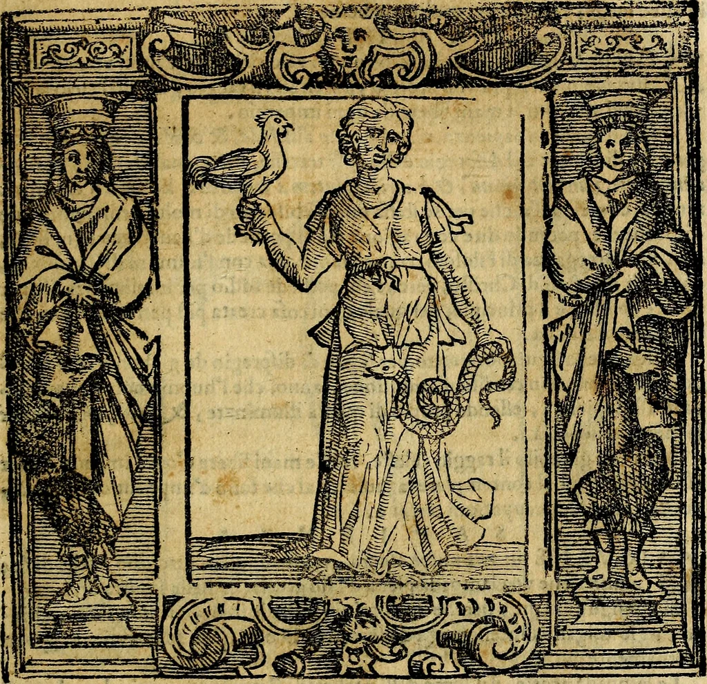 An illustration from Iconologia di Cesare Ripa Perugina ... Nella quale si descrivono diverse imagini di virtù, vitij, affetti, passioni humane, arti discipline, humori, elementi, corpi celesti, prouincie d'Italia, fiumi, tutte le parti del mondo, ed altre infinite materie. Opera utile ad oratori, predicatori, poeti pittori, sculptori, disegnatori, e ad ogni studioso, per inuentar concetti, emblemi, ed imprese, per diuisare qualsiuoglia appatato nuttiale, funerale, trionfale. Per rappresentar poemi drammatici, e per figurare co'suoi propij simboli ciò, che può cadere in pensiero humano. Ampliata ultimamente dallo stresso autore di CC. imagini, e erricchita di molti discorsi pieni di varia eruditione .., 1613, leaf 664