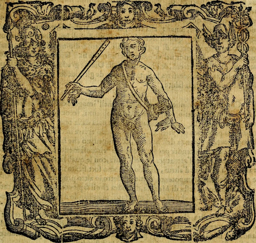 An illustration from Iconologia di Cesare Ripa Perugina ... Nella quale si descrivono diverse imagini di virtù, vitij, affetti, passioni humane, arti discipline, humori, elementi, corpi celesti, prouincie d'Italia, fiumi, tutte le parti del mondo, ed altre infinite materie. Opera utile ad oratori, predicatori, poeti pittori, sculptori, disegnatori, e ad ogni studioso, per inuentar concetti, emblemi, ed imprese, per diuisare qualsiuoglia appatato nuttiale, funerale, trionfale. Per rappresentar poemi drammatici, e per figurare co'suoi propij simboli ciò, che può cadere in pensiero humano. Ampliata ultimamente dallo stresso autore di CC. imagini, e erricchita di molti discorsi pieni di varia eruditione .., 1613, leaf 666