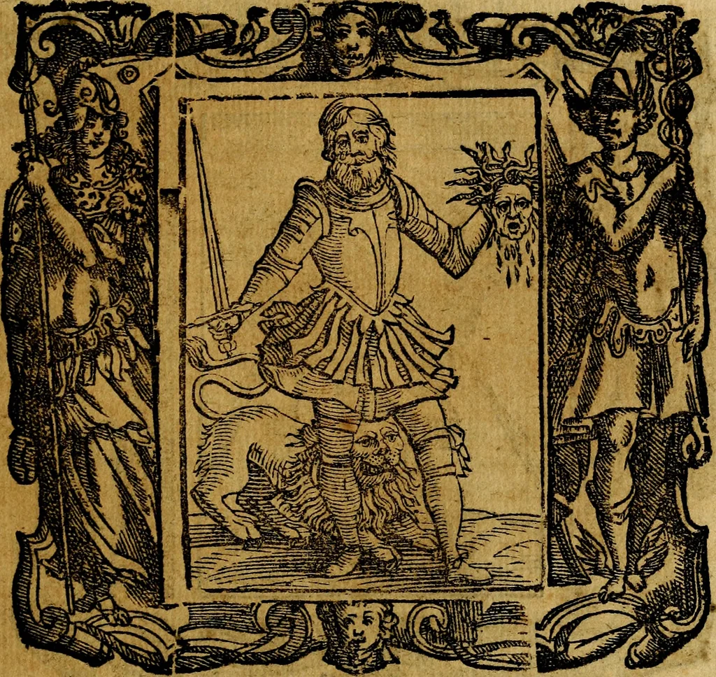 An illustration from Iconologia di Cesare Ripa Perugina ... Nella quale si descrivono diverse imagini di virtù, vitij, affetti, passioni humane, arti discipline, humori, elementi, corpi celesti, prouincie d'Italia, fiumi, tutte le parti del mondo, ed altre infinite materie. Opera utile ad oratori, predicatori, poeti pittori, sculptori, disegnatori, e ad ogni studioso, per inuentar concetti, emblemi, ed imprese, per diuisare qualsiuoglia appatato nuttiale, funerale, trionfale. Per rappresentar poemi drammatici, e per figurare co'suoi propij simboli ciò, che può cadere in pensiero humano. Ampliata ultimamente dallo stresso autore di CC. imagini, e erricchita di molti discorsi pieni di varia eruditione .., 1613, leaf 706