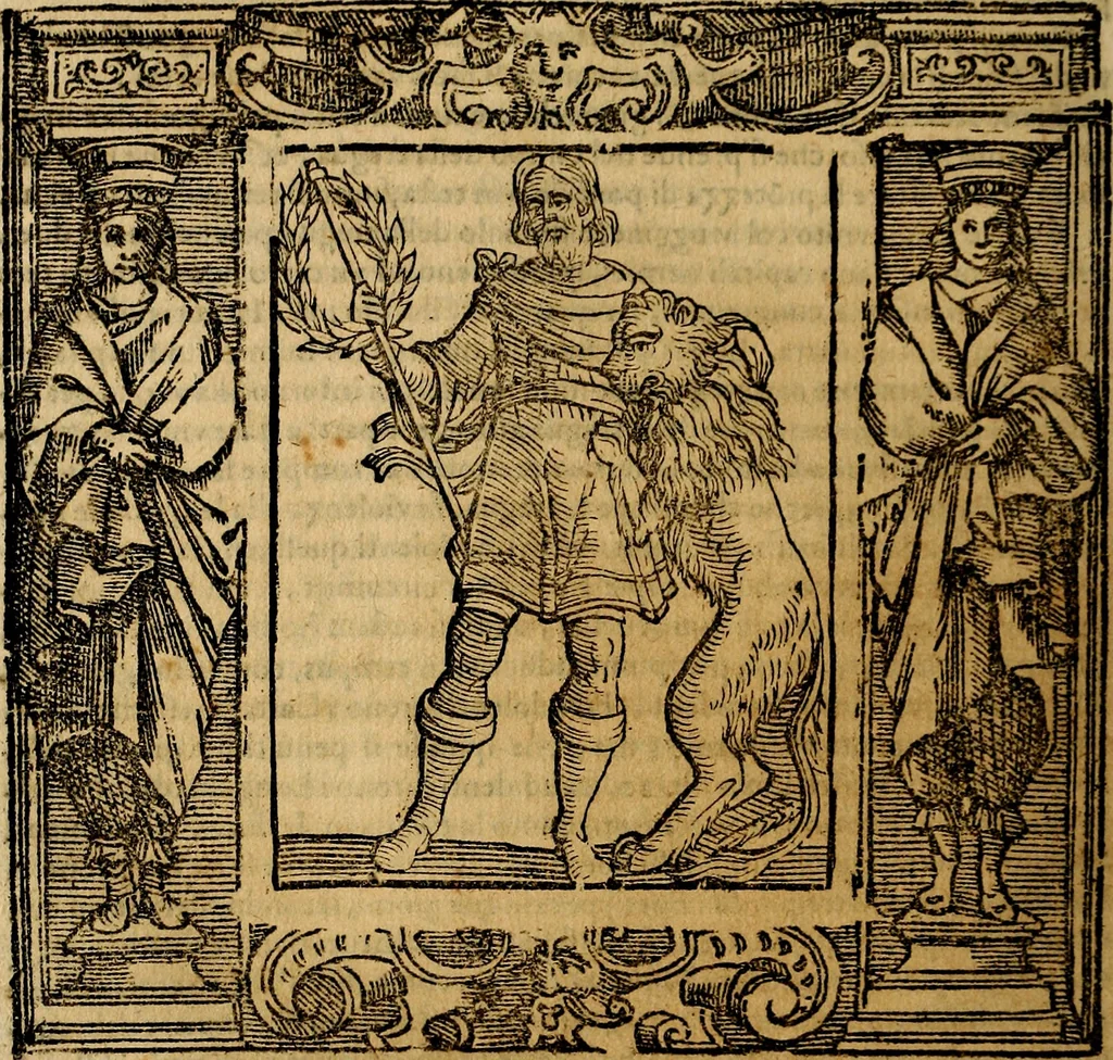 An illustration from Iconologia di Cesare Ripa Perugina ... Nella quale si descrivono diverse imagini di virtù, vitij, affetti, passioni humane, arti discipline, humori, elementi, corpi celesti, prouincie d'Italia, fiumi, tutte le parti del mondo, ed altre infinite materie. Opera utile ad oratori, predicatori, poeti pittori, sculptori, disegnatori, e ad ogni studioso, per inuentar concetti, emblemi, ed imprese, per diuisare qualsiuoglia appatato nuttiale, funerale, trionfale. Per rappresentar poemi drammatici, e per figurare co'suoi propij simboli ciò, che può cadere in pensiero humano. Ampliata ultimamente dallo stresso autore di CC. imagini, e erricchita di molti discorsi pieni di varia eruditione .., 1613, leaf 771