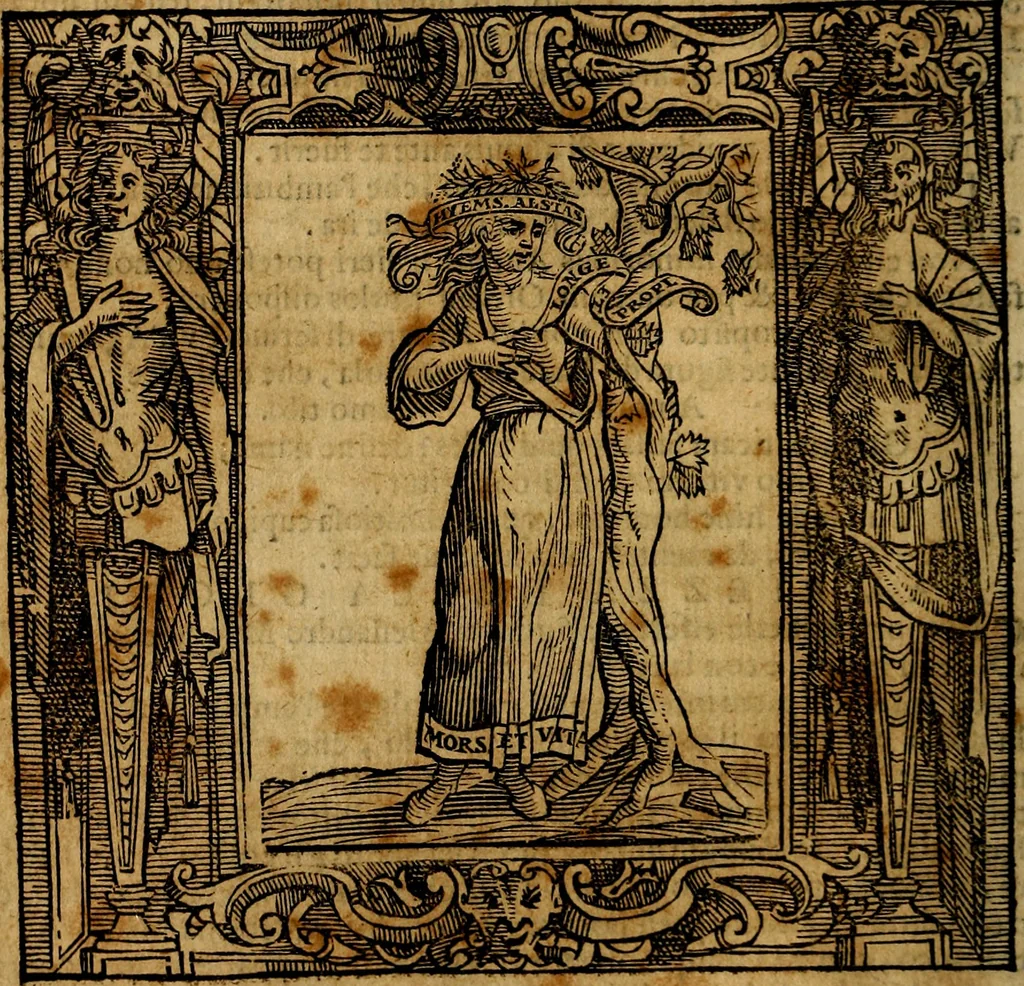 An illustration from Iconologia di Cesare Ripa Perugina ... Nella quale si descrivono diverse imagini di virtù, vitij, affetti, passioni humane, arti discipline, humori, elementi, corpi celesti, prouincie d'Italia, fiumi, tutte le parti del mondo, ed altre infinite materie. Opera utile ad oratori, predicatori, poeti pittori, sculptori, disegnatori, e ad ogni studioso, per inuentar concetti, emblemi, ed imprese, per diuisare qualsiuoglia appatato nuttiale, funerale, trionfale. Per rappresentar poemi drammatici, e per figurare co'suoi propij simboli ciò, che può cadere in pensiero humano. Ampliata ultimamente dallo stresso autore di CC. imagini, e erricchita di molti discorsi pieni di varia eruditione .., 1613, leaf 83