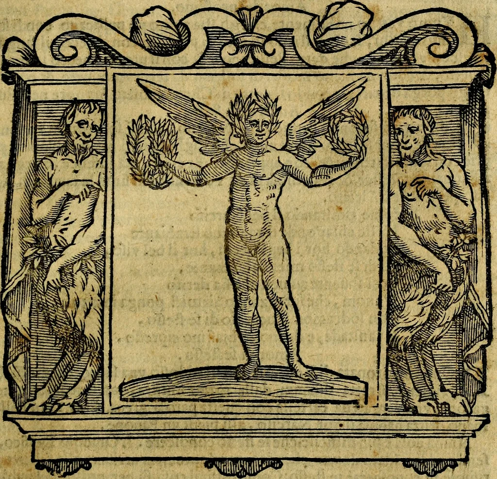 An illustration from Iconologia di Cesare Ripa Perugina ... Nella quale si descrivono diverse imagini di virtù, vitij, affetti, passioni humane, arti discipline, humori, elementi, corpi celesti, prouincie d'Italia, fiumi, tutte le parti del mondo, ed altre infinite materie. Opera utile ad oratori, predicatori, poeti pittori, sculptori, disegnatori, e ad ogni studioso, per inuentar concetti, emblemi, ed imprese, per diuisare qualsiuoglia appatato nuttiale, funerale, trionfale. Per rappresentar poemi drammatici, e per figurare co'suoi propij simboli ciò, che può cadere in pensiero humano. Ampliata ultimamente dallo stresso autore di CC. imagini, e erricchita di molti discorsi pieni di varia eruditione .., 1613, leaf 86