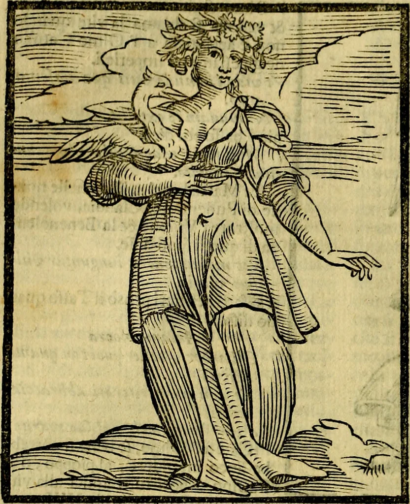 An illustration from Iconologia di Cesare Ripa ... Divisa in tre libri, ne i quali si esprimono varie imagini di virtù, vitij, affetti, passioni humane, arti, discipline, humori, elementi, corpi celesti, prouincie d'Italia, fiumi, & altre materie infinite vtili ad ogni stato di persone, 1669, leaf 127