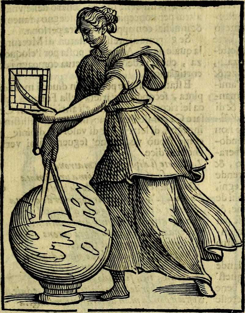 An illustration from Iconologia di Cesare Ripa ... Divisa in tre libri, ne i quali si esprimono varie imagini di virtù, vitij, affetti, passioni humane, arti, discipline, humori, elementi, corpi celesti, prouincie d'Italia, fiumi, & altre materie infinite vtili ad ogni stato di persone, 1669, leaf 184