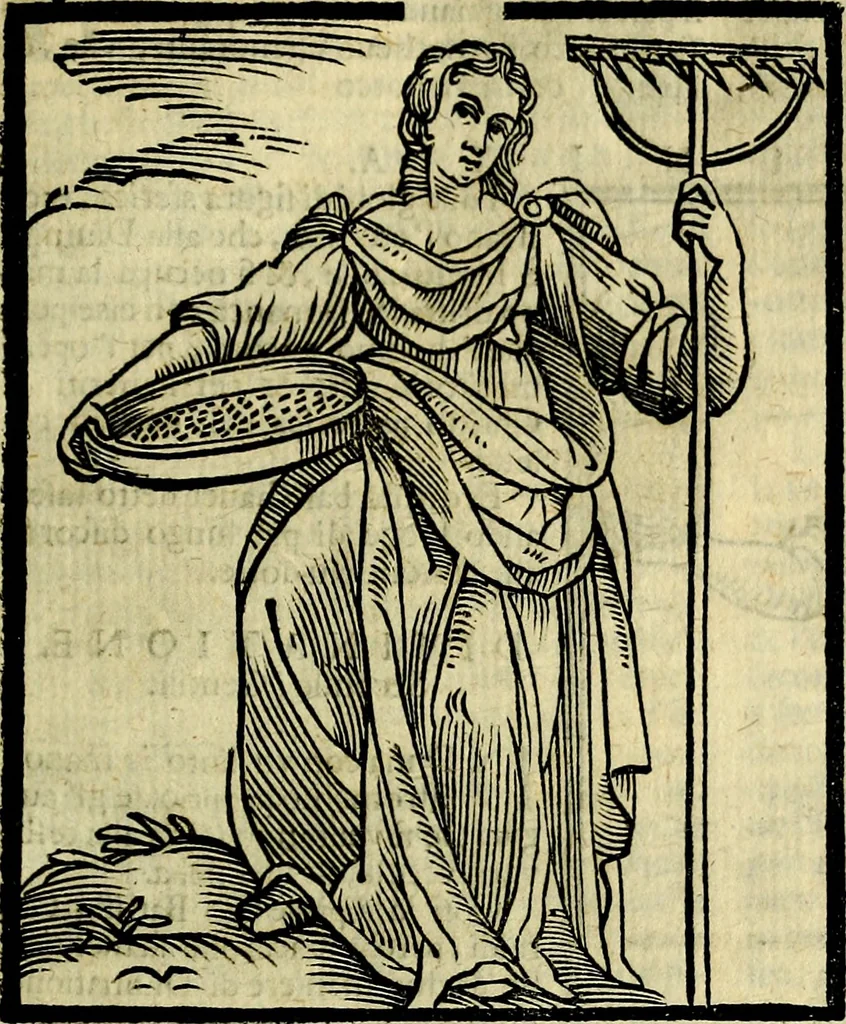 An illustration from Iconologia di Cesare Ripa ... Divisa in tre libri, ne i quali si esprimono varie imagini di virtù, vitij, affetti, passioni humane, arti, discipline, humori, elementi, corpi celesti, prouincie d'Italia, fiumi, & altre materie infinite vtili ad ogni stato di persone, 1669, leaf 224