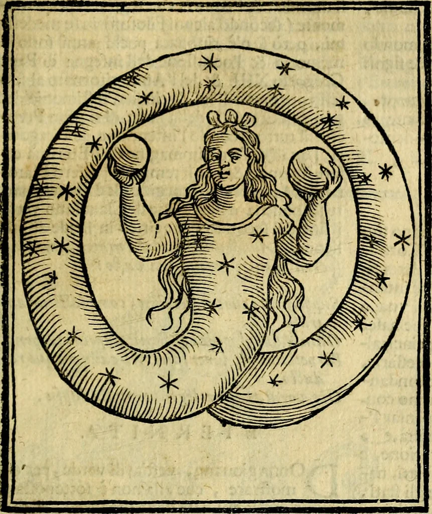 An illustration from Iconologia di Cesare Ripa ... Divisa in tre libri, ne i quali si esprimono varie imagini di virtù, vitij, affetti, passioni humane, arti, discipline, humori, elementi, corpi celesti, prouincie d'Italia, fiumi, & altre materie infinite vtili ad ogni stato di persone, 1669, leaf 252