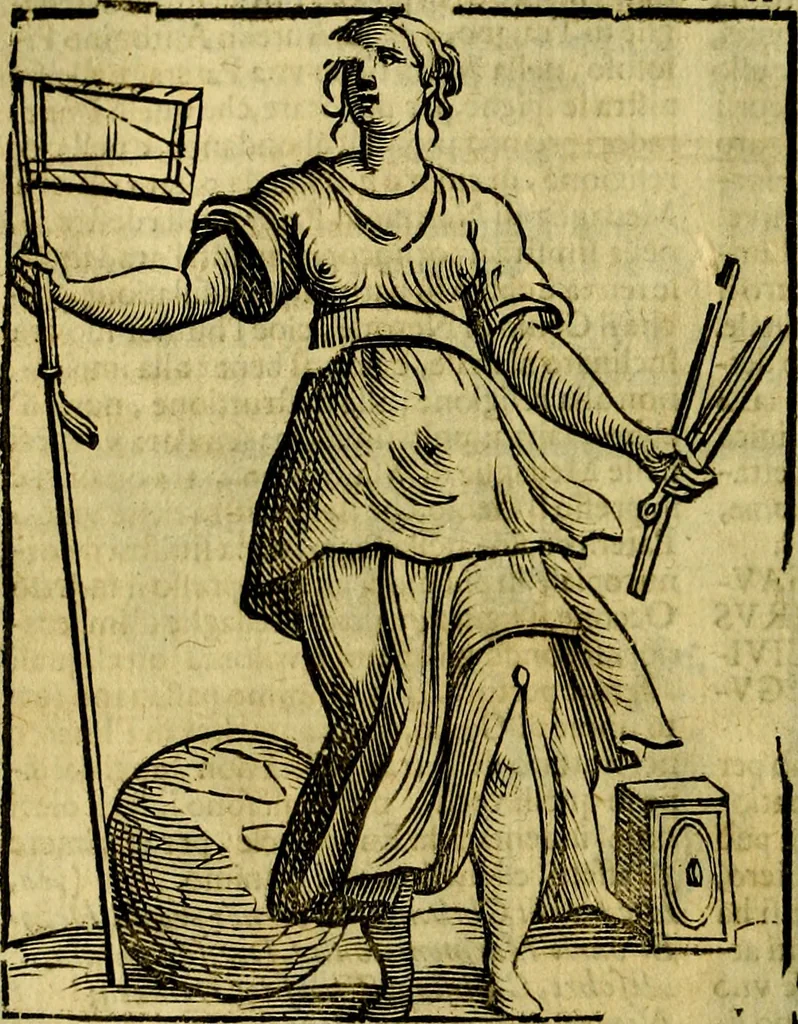 An illustration from Iconologia di Cesare Ripa ... Divisa in tre libri, ne i quali si esprimono varie imagini di virtù, vitij, affetti, passioni humane, arti, discipline, humori, elementi, corpi celesti, prouincie d'Italia, fiumi, & altre materie infinite vtili ad ogni stato di persone, 1669, leaf 305