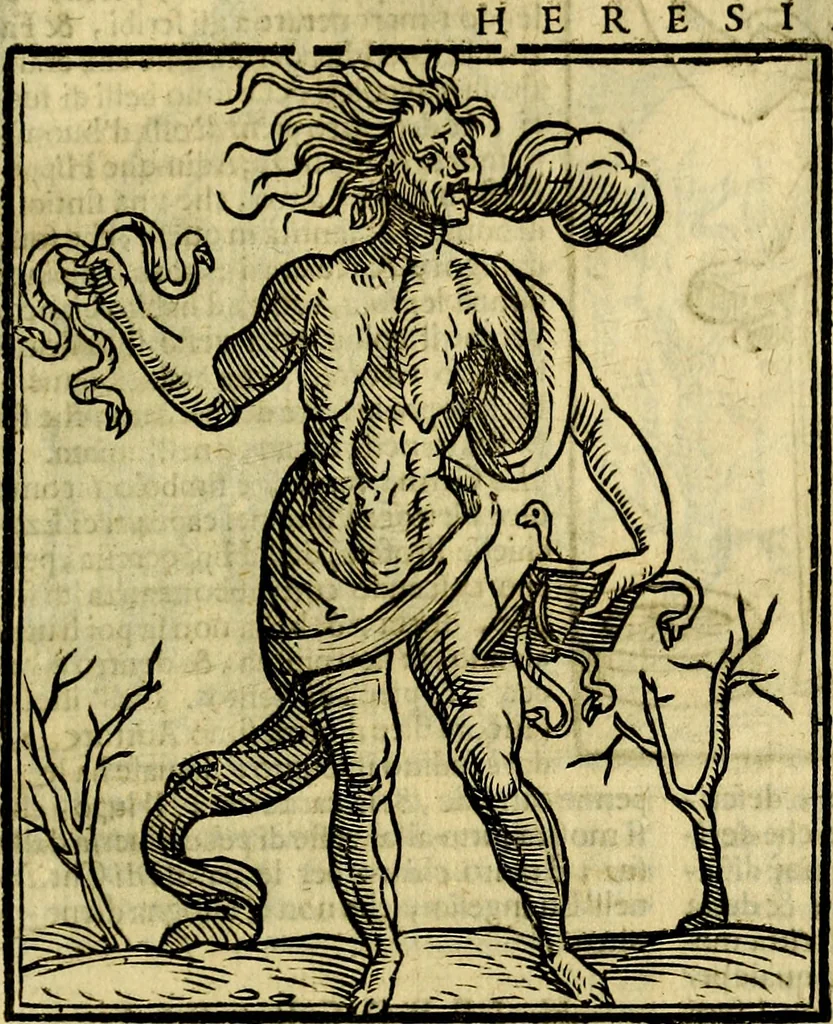 An illustration from Iconologia di Cesare Ripa ... Divisa in tre libri, ne i quali si esprimono varie imagini di virtù, vitij, affetti, passioni humane, arti, discipline, humori, elementi, corpi celesti, prouincie d'Italia, fiumi, & altre materie infinite vtili ad ogni stato di persone, 1669, leaf 318