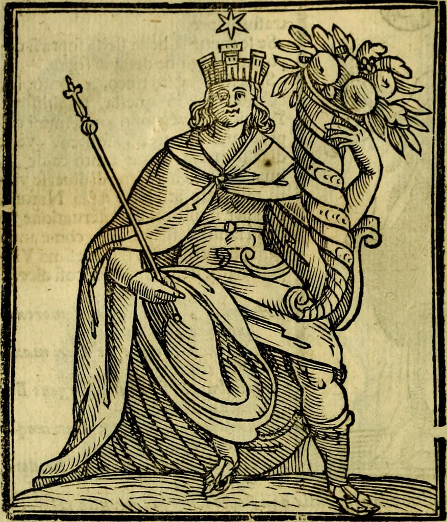 An illustration from Iconologia di Cesare Ripa ... Divisa in tre libri, ne i quali si esprimono varie imagini di virtù, vitij, affetti, passioni humane, arti, discipline, humori, elementi, corpi celesti, prouincie d'Italia, fiumi, & altre materie infinite vtili ad ogni stato di persone, 1669, leaf 367