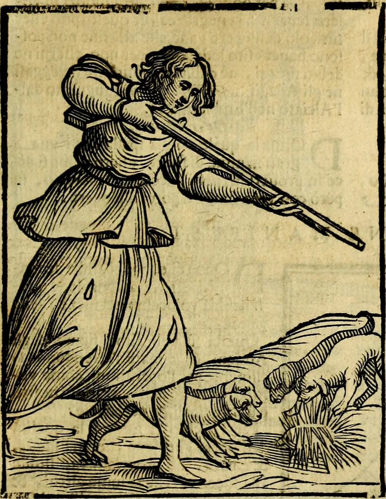 An illustration from Iconologia di Cesare Ripa ... Divisa in tre libri, ne i quali si esprimono varie imagini di virtù, vitij, affetti, passioni humane, arti, discipline, humori, elementi, corpi celesti, prouincie d'Italia, fiumi, & altre materie infinite vtili ad ogni stato di persone, 1669, leaf 514