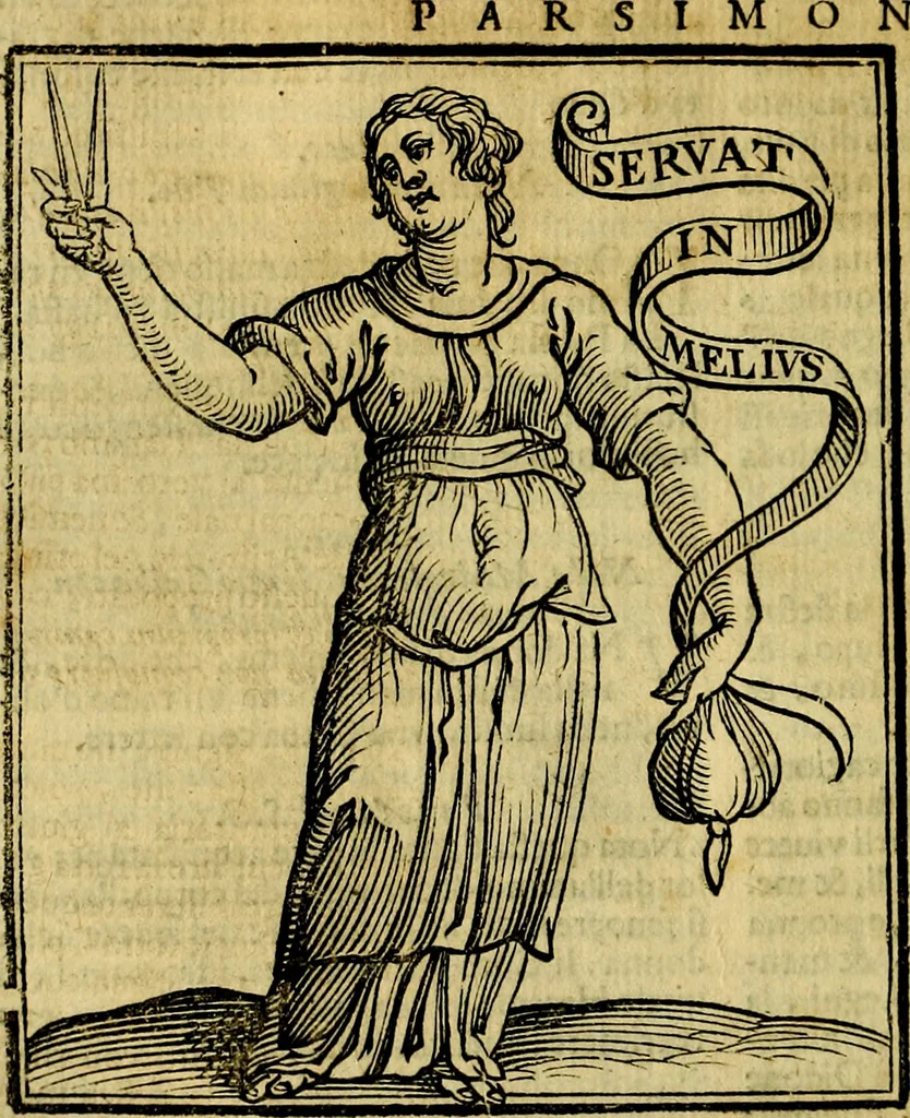 An illustration from Iconologia di Cesare Ripa ... Divisa in tre libri, ne i quali si esprimono varie imagini di virtù, vitij, affetti, passioni humane, arti, discipline, humori, elementi, corpi celesti, prouincie d'Italia, fiumi, & altre materie infinite vtili ad ogni stato di persone, 1669, leaf 535