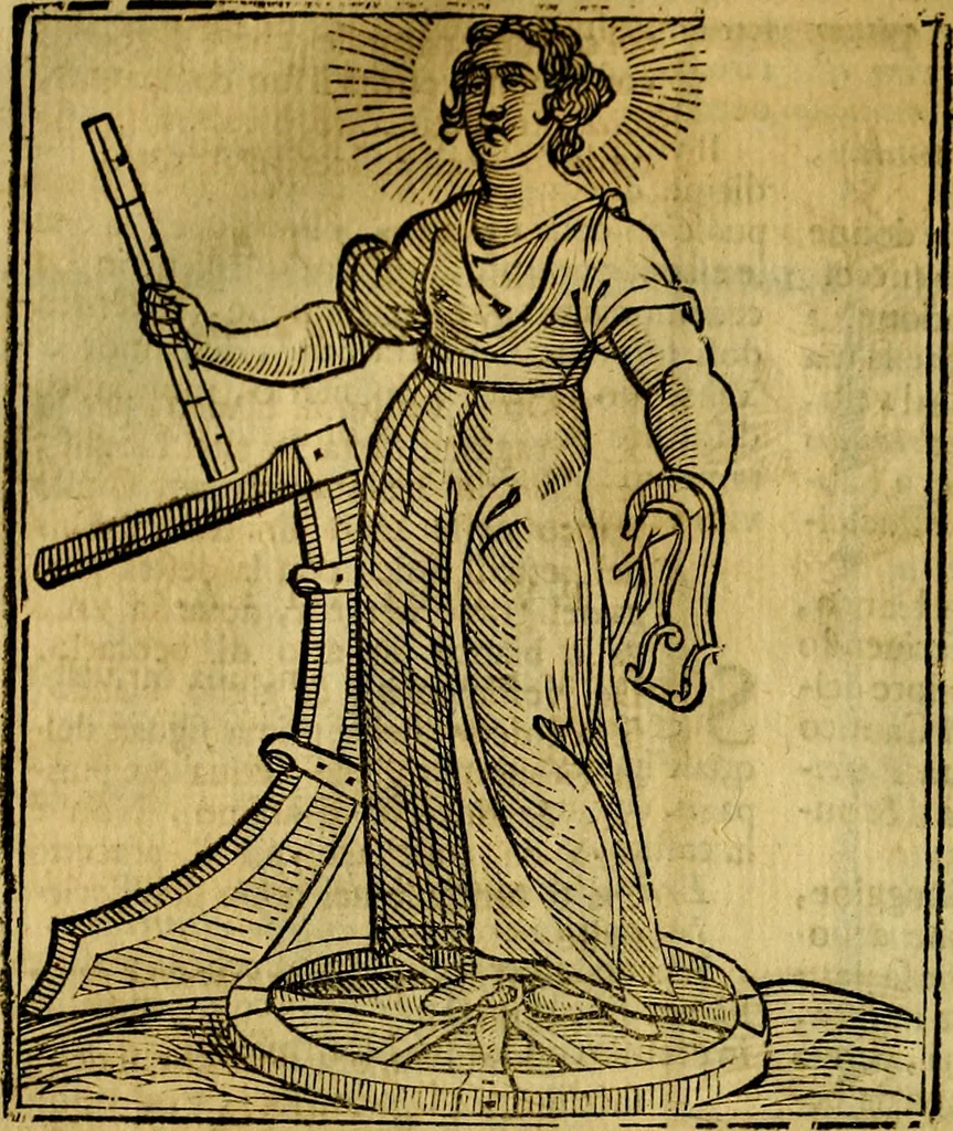 An illustration from Iconologia di Cesare Ripa ... Divisa in tre libri, ne i quali si esprimono varie imagini di virtù, vitij, affetti, passioni humane, arti, discipline, humori, elementi, corpi celesti, prouincie d'Italia, fiumi, & altre materie infinite vtili ad ogni stato di persone, 1669, leaf 575